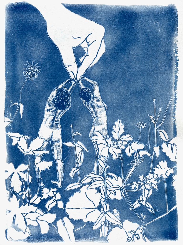 ‘Wild Dancing’, original cyanotype on recycled cotton rag paper, 320 gsm, approx 84 x 114 cm
