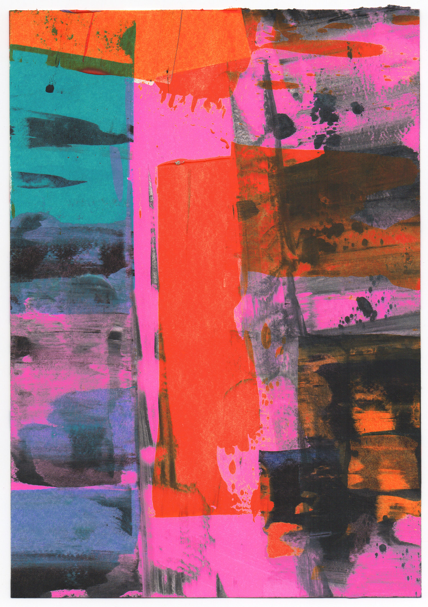 Untitled 372, 2017, Acrylic on paper, 21x14.8cm