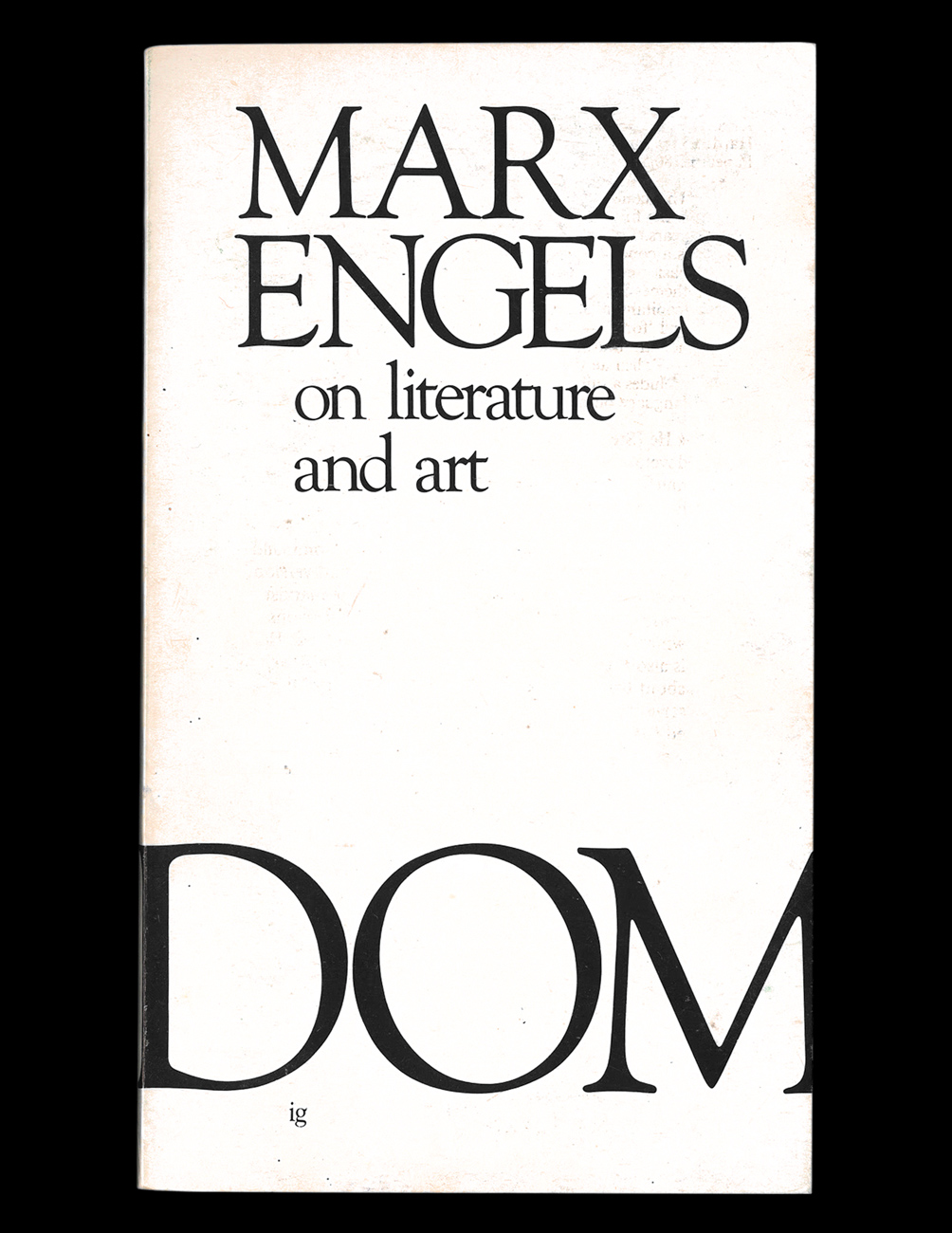 Marx & Engels On Literature and Art ~ Sold Out