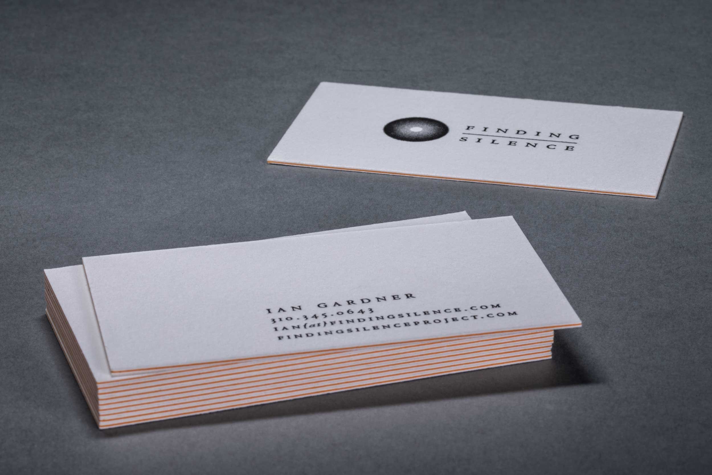 TRIPLEXING & LETTERPRESSFinding Silence business cards