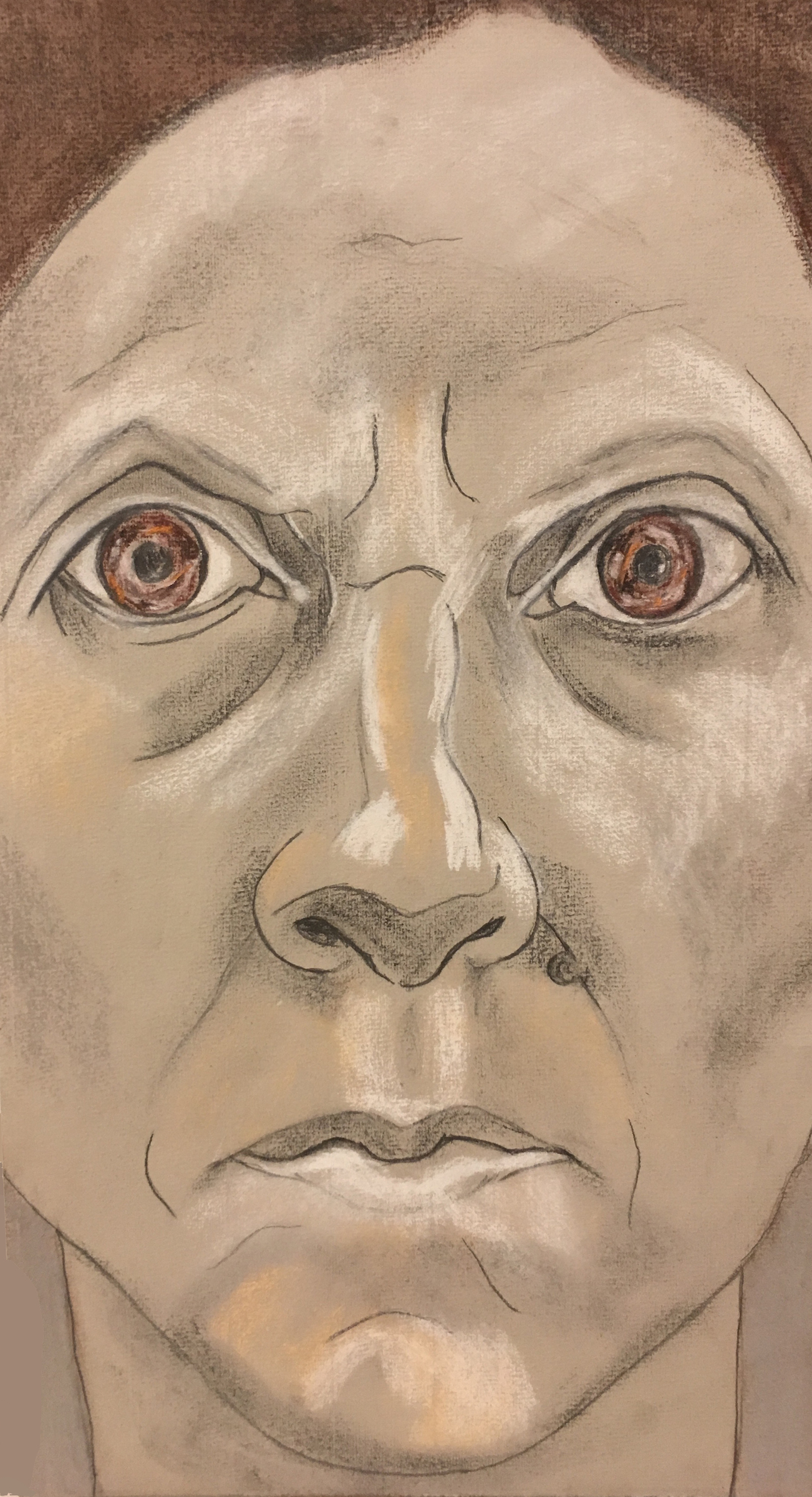 2019 | Self Portrait 23 | Pastel & graphite on paper | 40 x 25 cm - 16 x 10 in