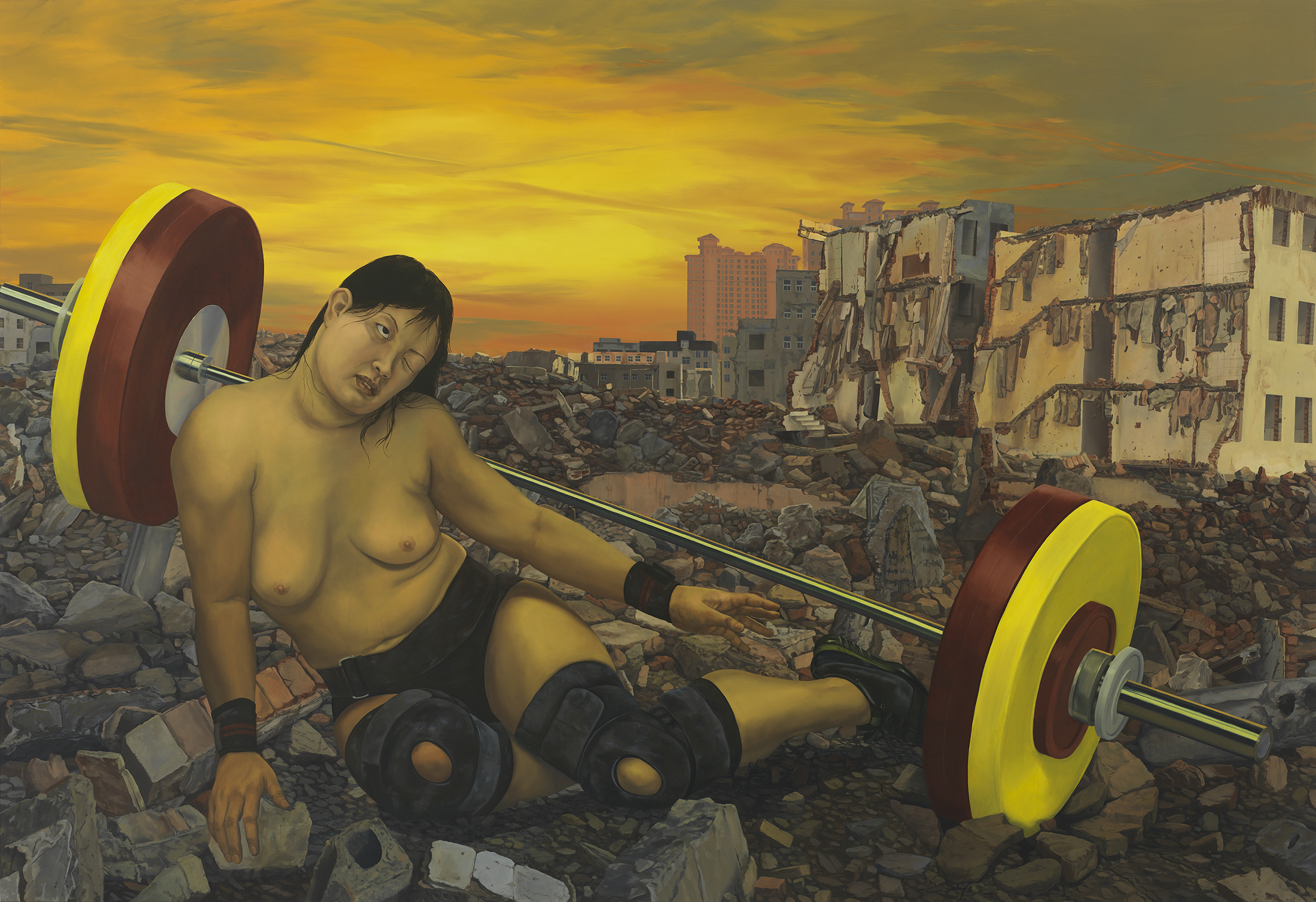 Rubble Titan, oil on canvas, 66x96"