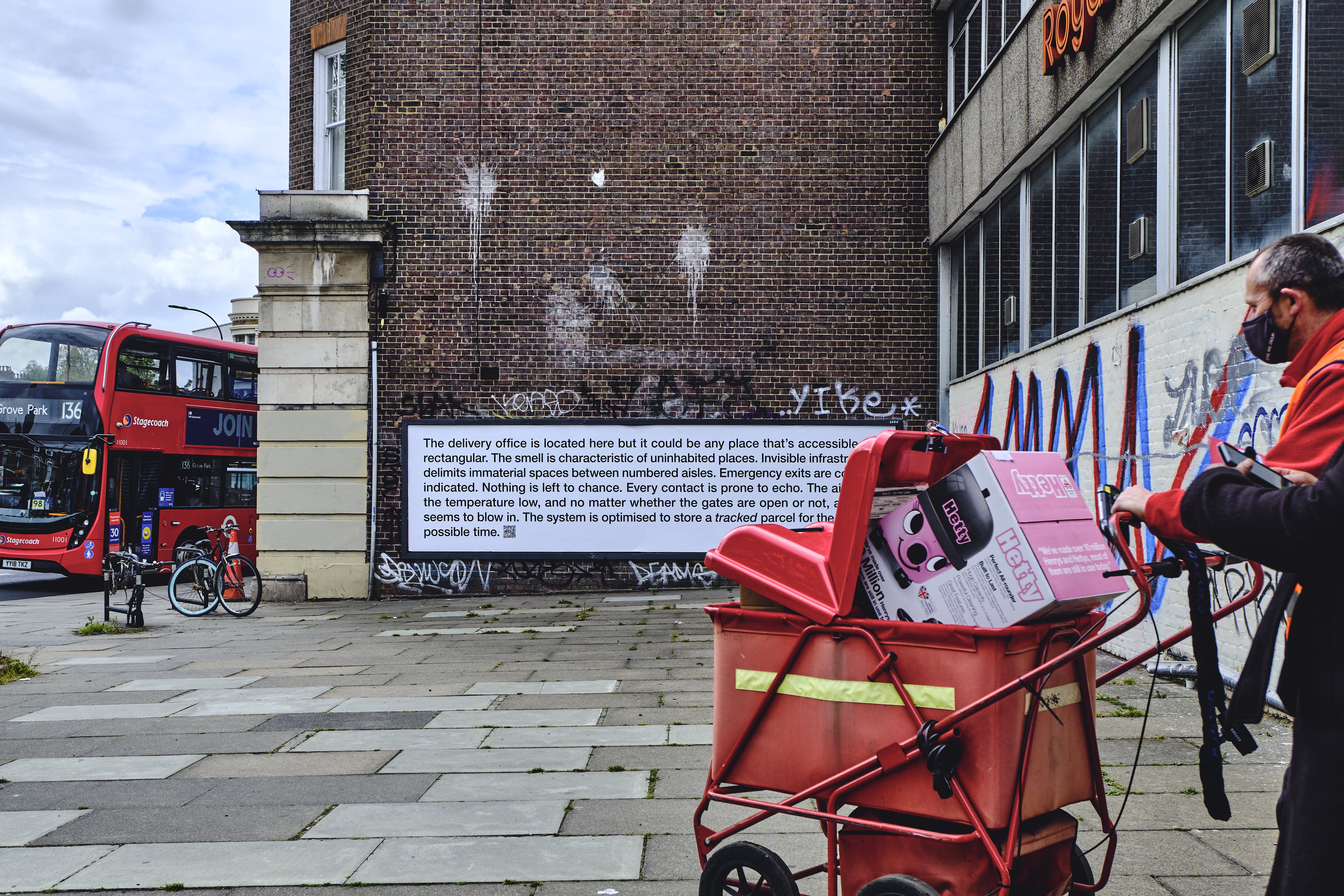 Install view, billboard commission by Florence Jung