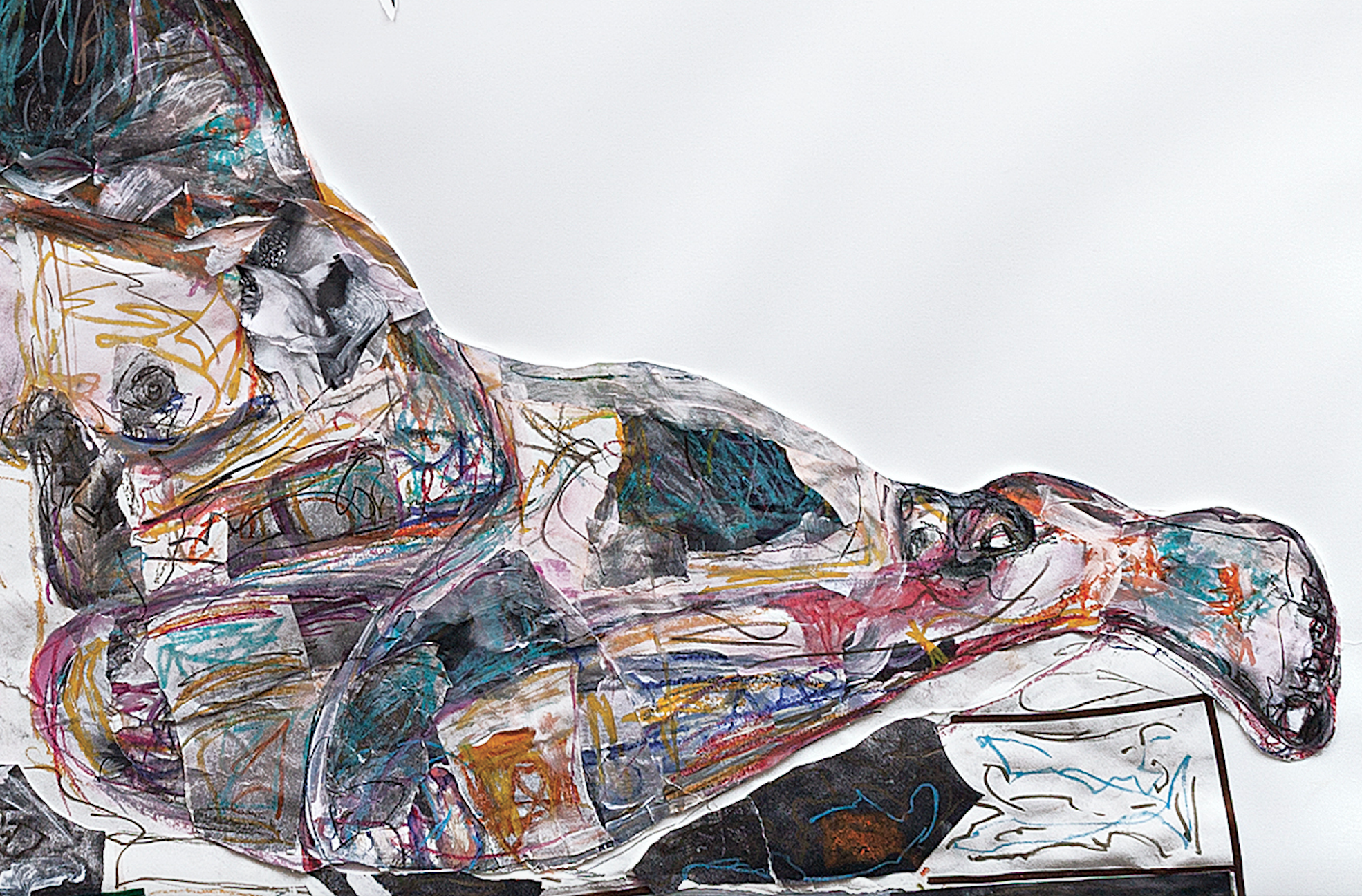 detail of deer-woman I., 138x123cm, 2018