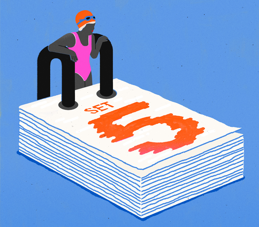 El País back to work sport Illustration María Hergueta