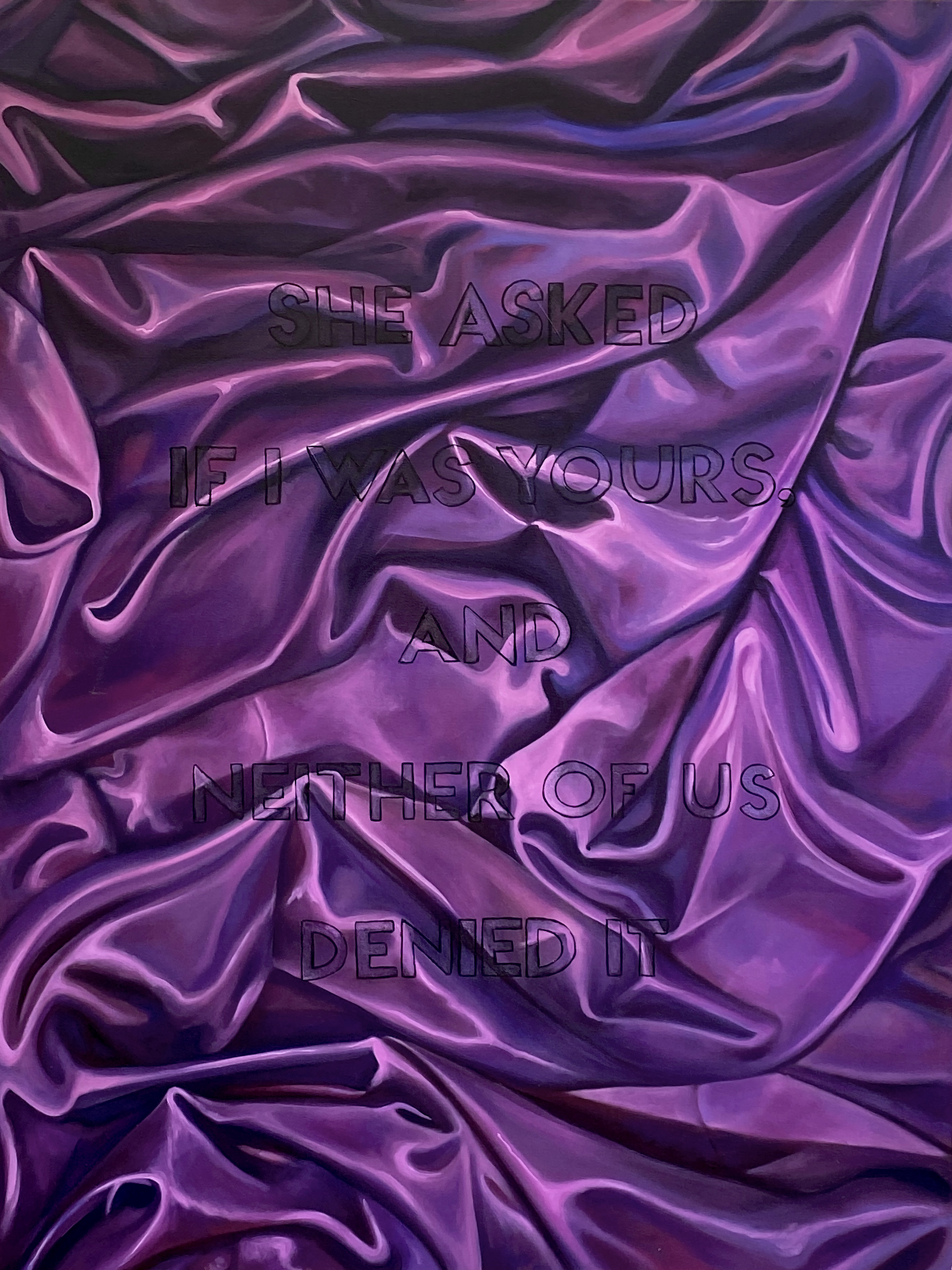 There’s confirmation in silence [2020], oil on canvas, 107x80cm 