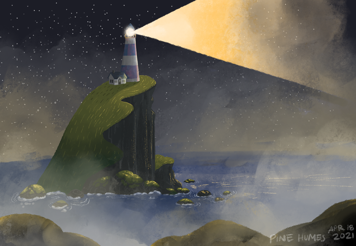 Redraw, now with a little house. 2021.