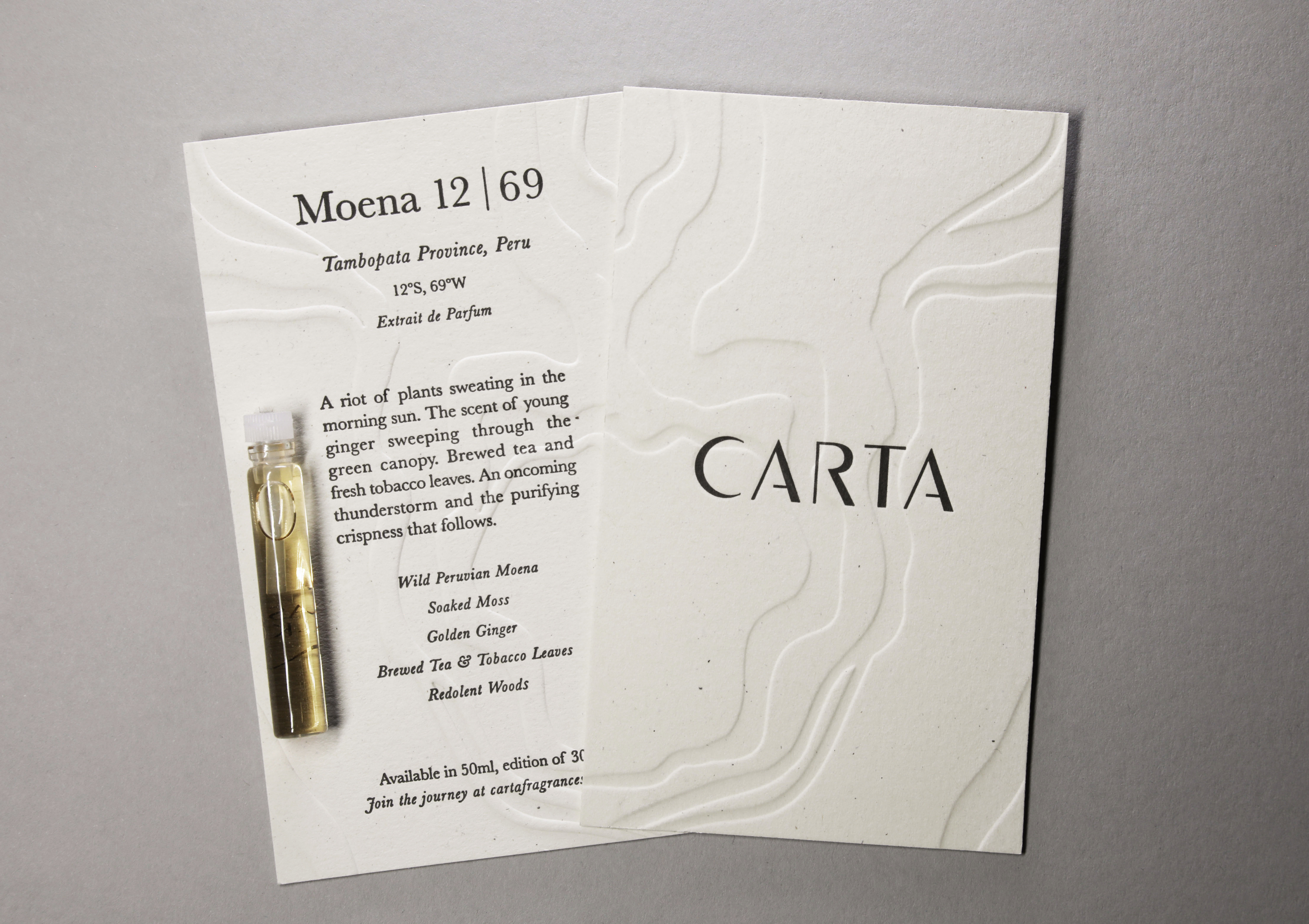 LETTERPRESS & EMBOSSINGCarta perfume packaging