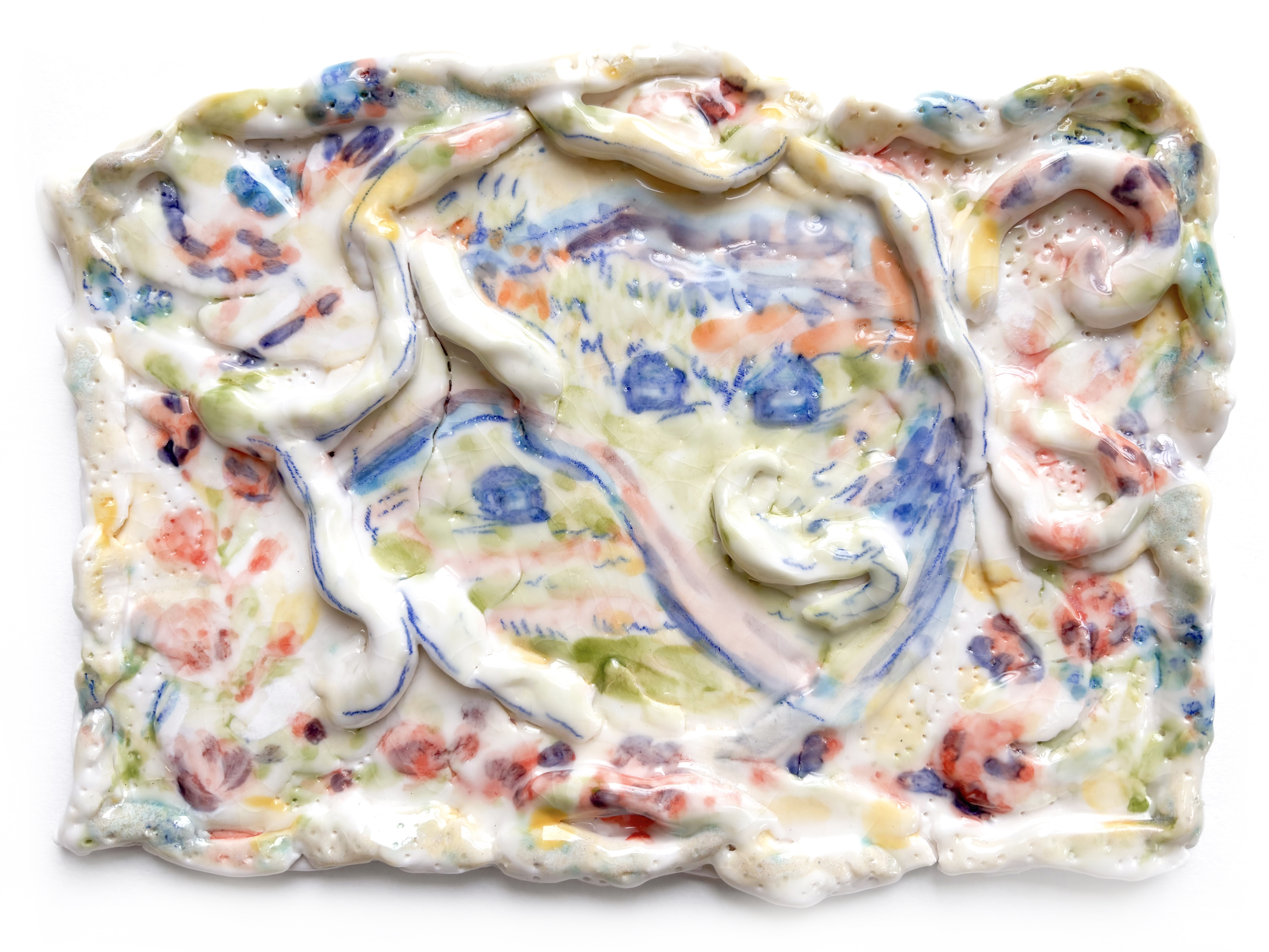 „Painting dreams - in the Tatras", H15cm x W20cm, glazed ceramics, 2025