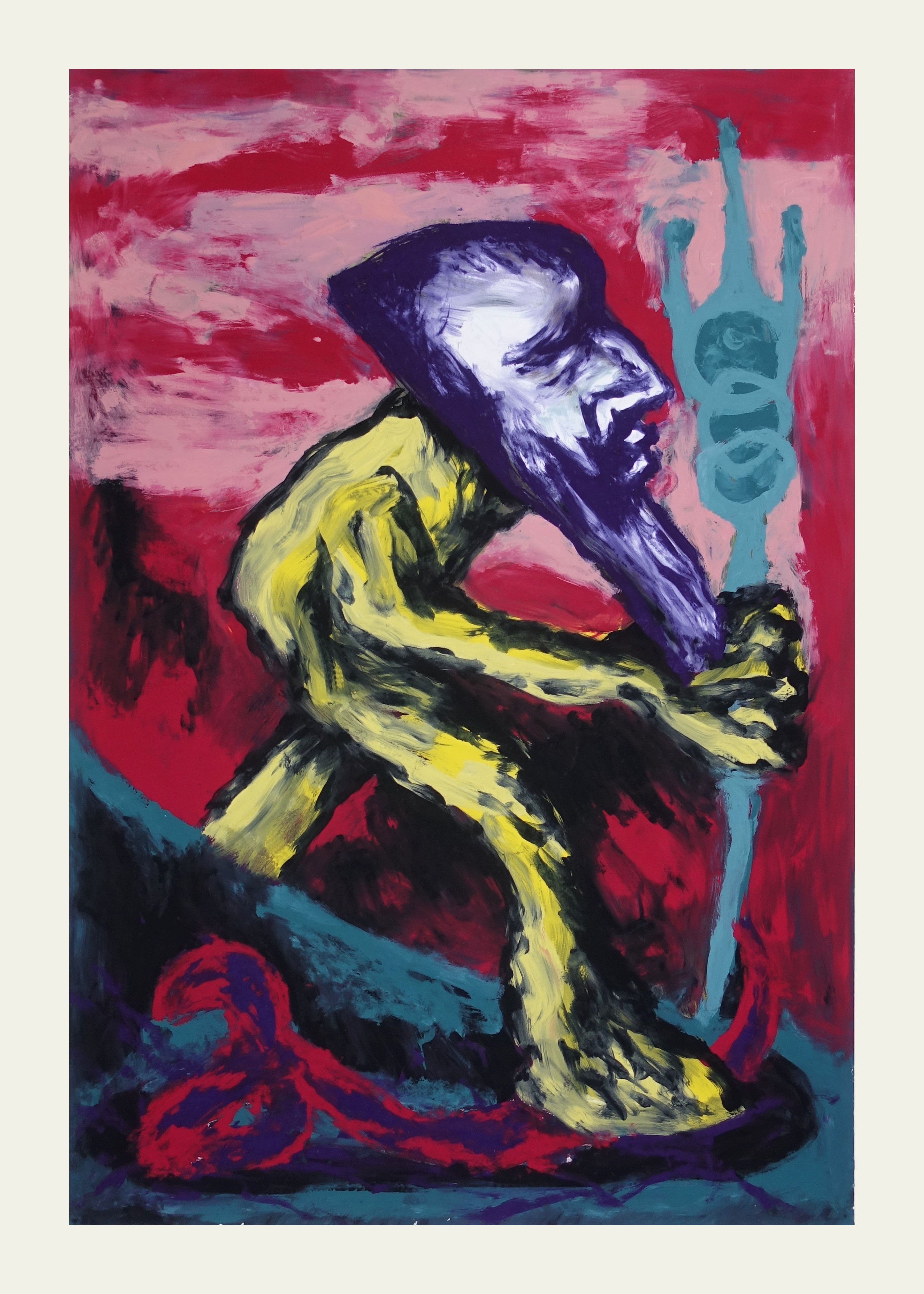 The Other Key of Basiliusserigraphic monotype on paper, 140x100cm, 2024