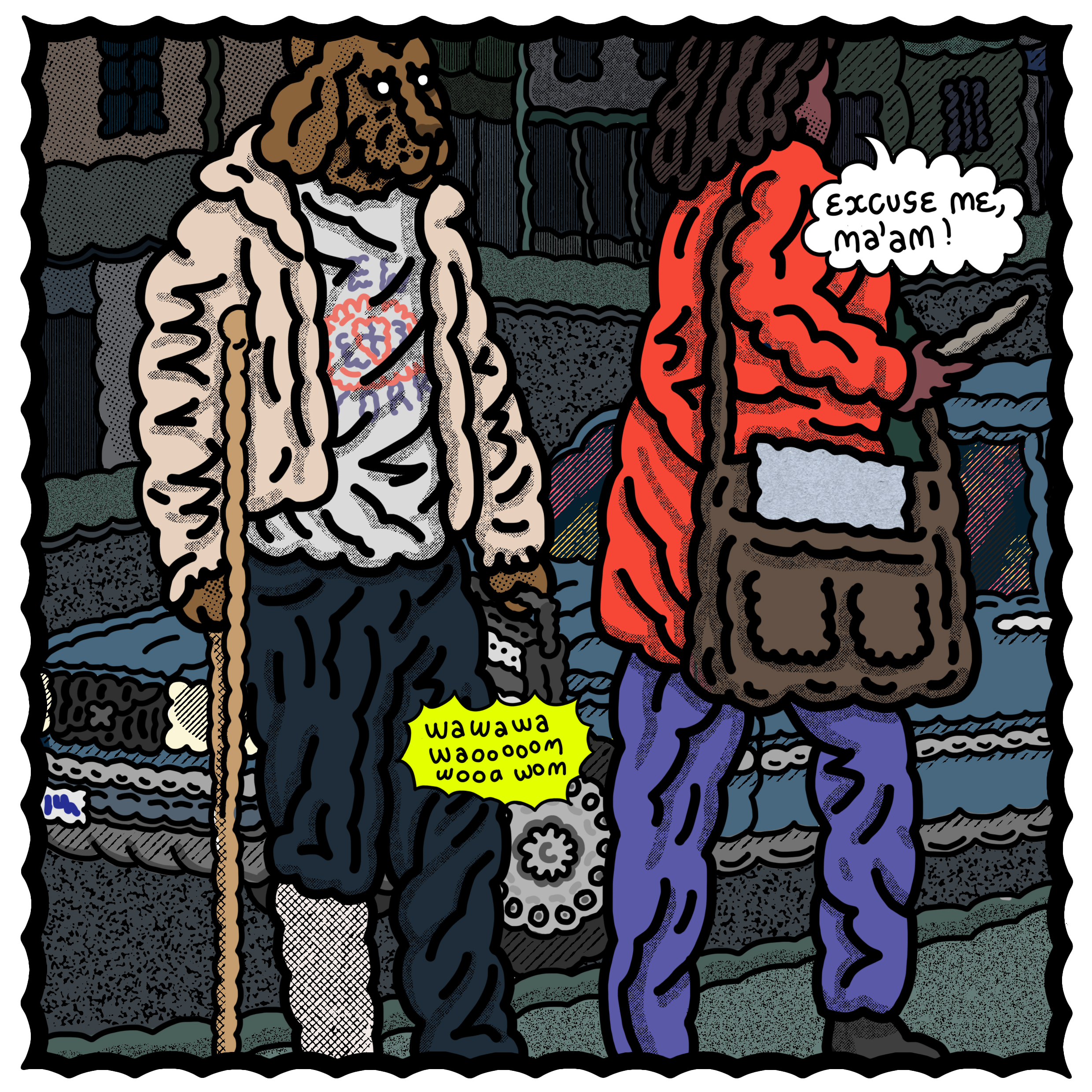 Hommage to Daft Punk, redrawing the whole music video "Da Funk“ directed by Spike Jonze (2021)