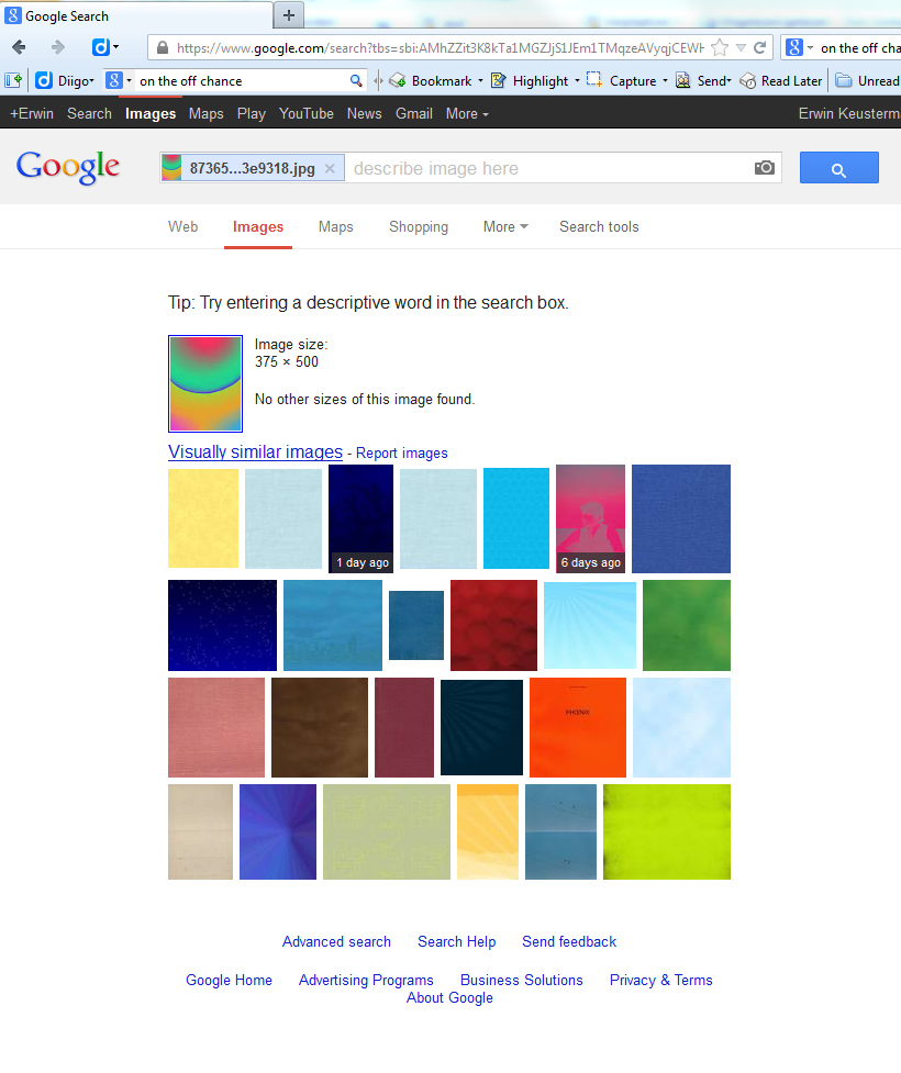 5. Constant saturation Google images has a function to find images similar to an image that you submit. Obviously the algorithm relies heavily on luminosity and not on hue.
