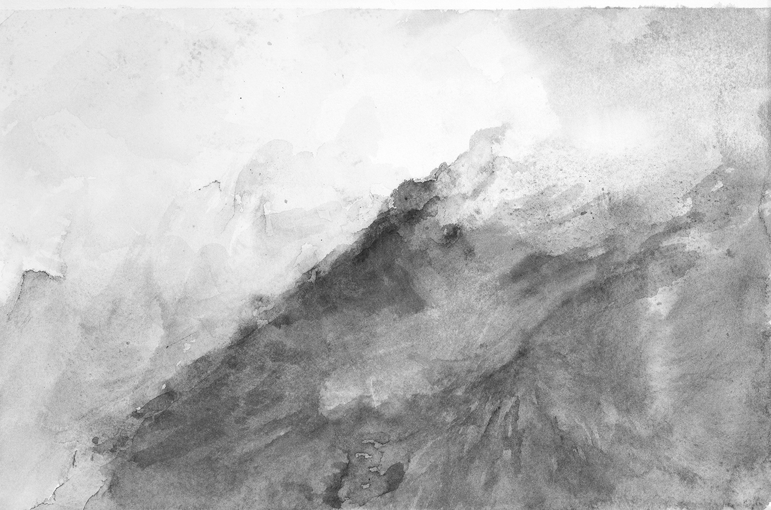 Paroi, nuées (III)gouache on paper19 x 28 cm, 2019