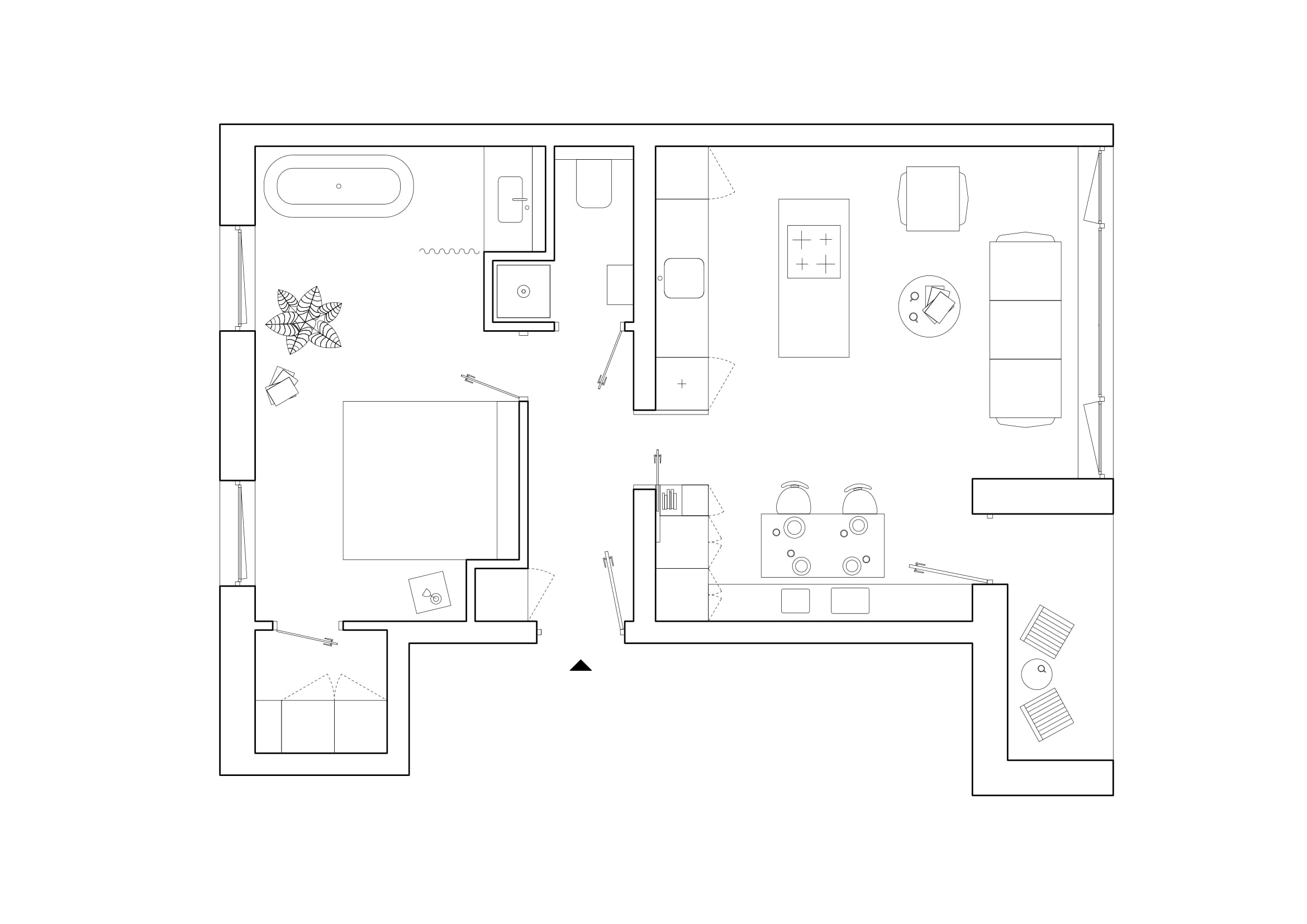 ︎︎︎ Bianco Lunos Allé: Apartment Layout After The Transformation