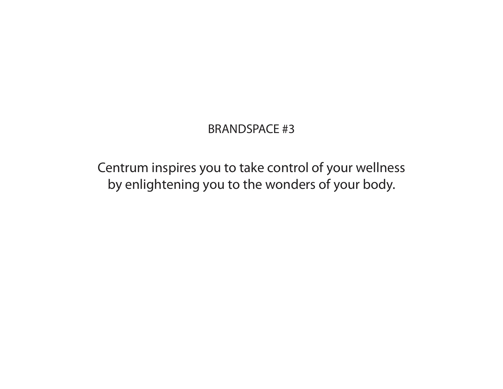 Our favorite concept (which also tested #1) celebrated the amazing human body and all its complexities—with Centrum being the hero that helps it work at its best.