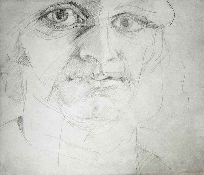 Open Door 1977graphite/paper 16.5x16”