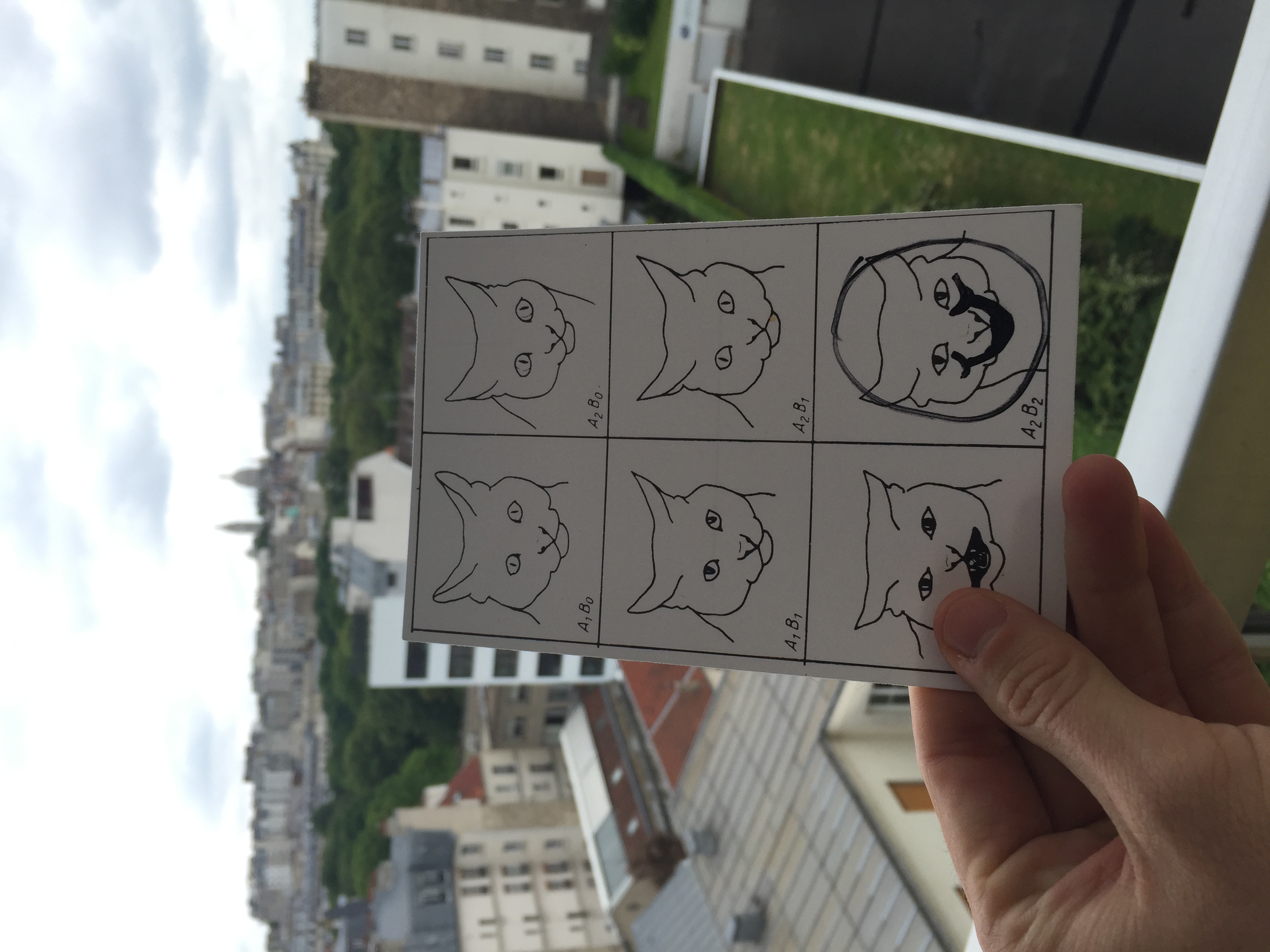 I left this card at my Airbnb in Paris. It was small but had an amazing view.