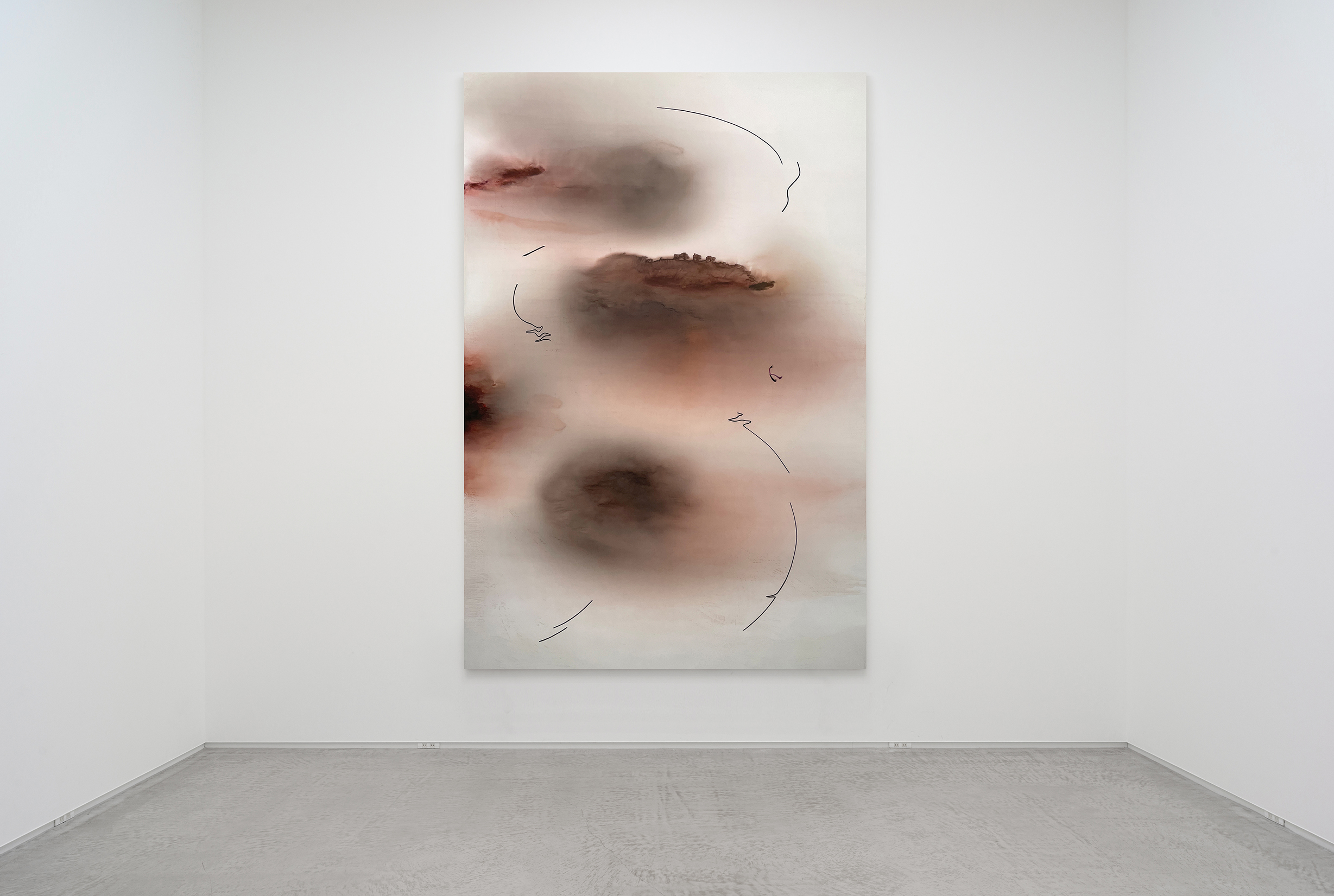 INACCURATE DIRECTIONSOil and acrylic on nylon, 190x130 cm, 2024