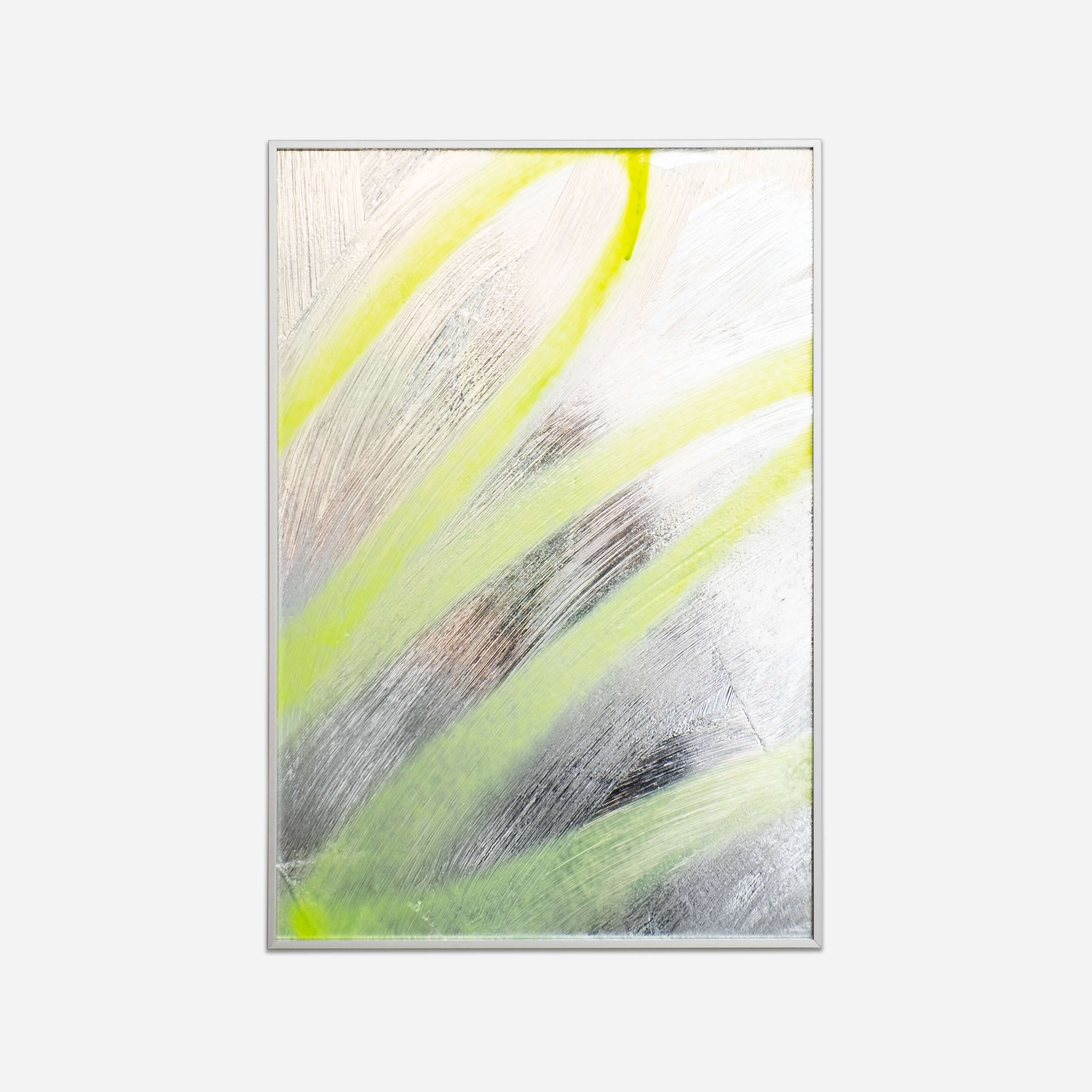 RIS 16, 2019, Enamel and acrylic on mirror, 22 x 15 in