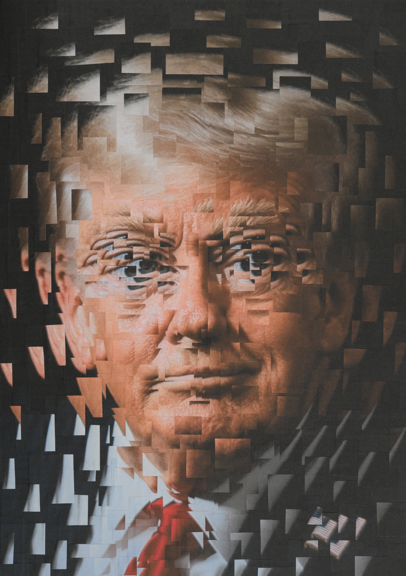 Unpublished Magazine commission,  Trump, 2025, 8.2 x 166. inches