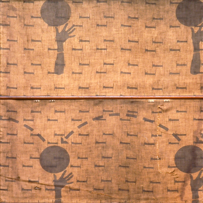 untitled, ink on sacking