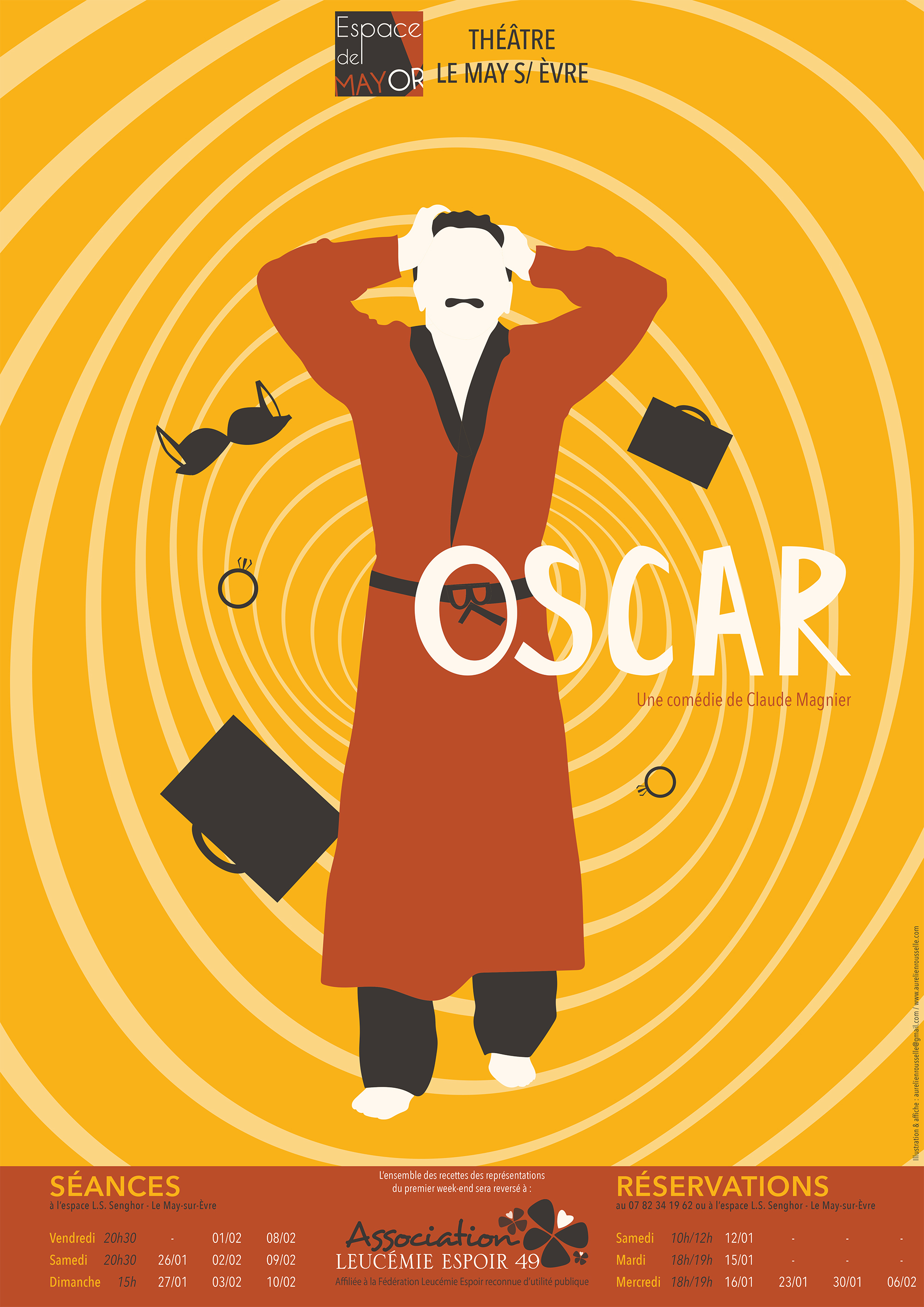 Affiche de théâtre - troupe "Espace del Mayor", Le May-sur-Èvre (49)