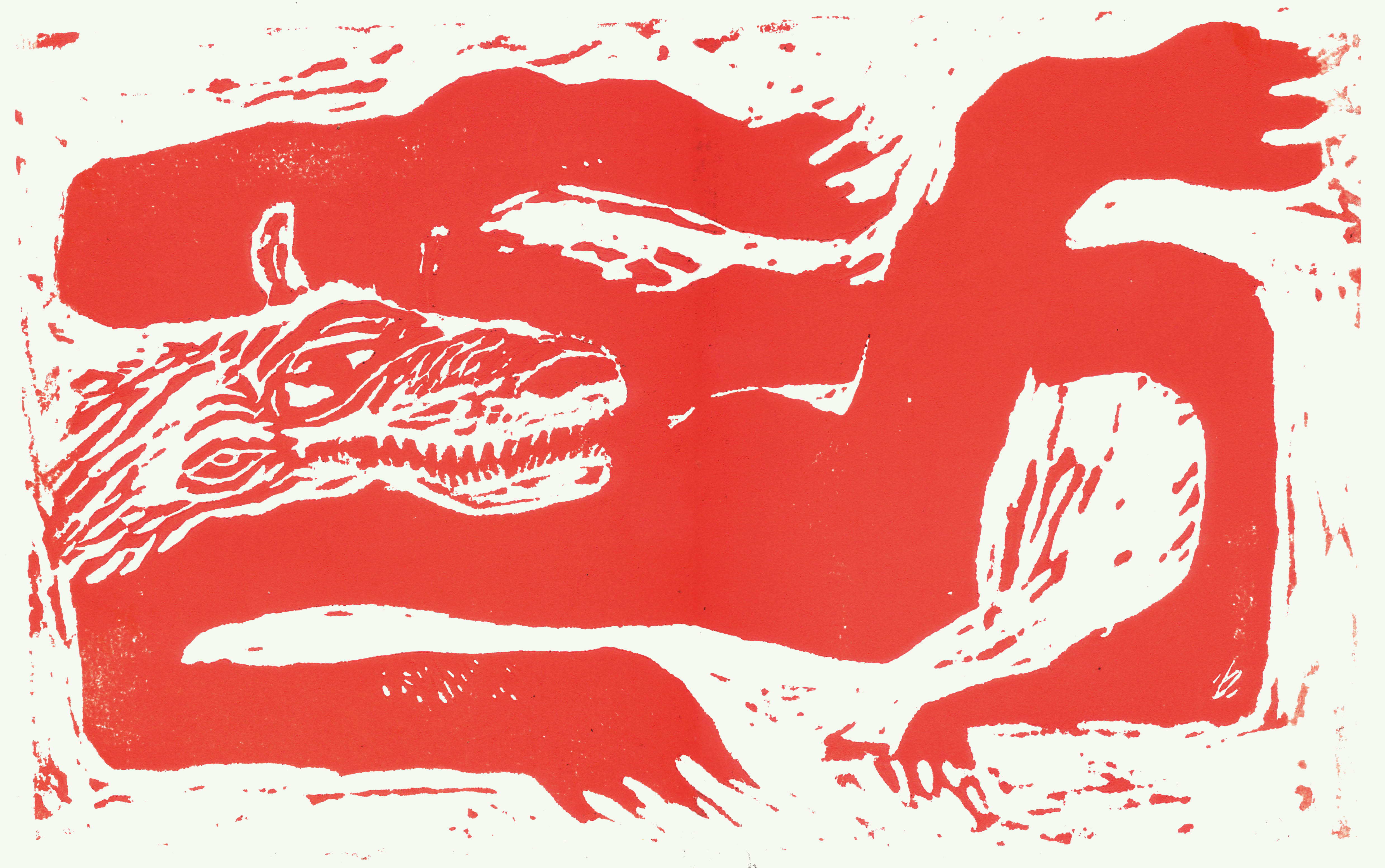 Txakurrawoodcut print on paper, edition of 5, 30x40cm, 2012