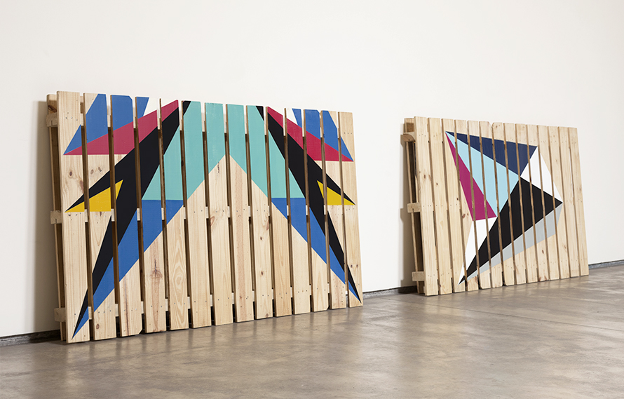 Concrete I. Polyurethane on wood pallets. 130 x 290 cm. 2011