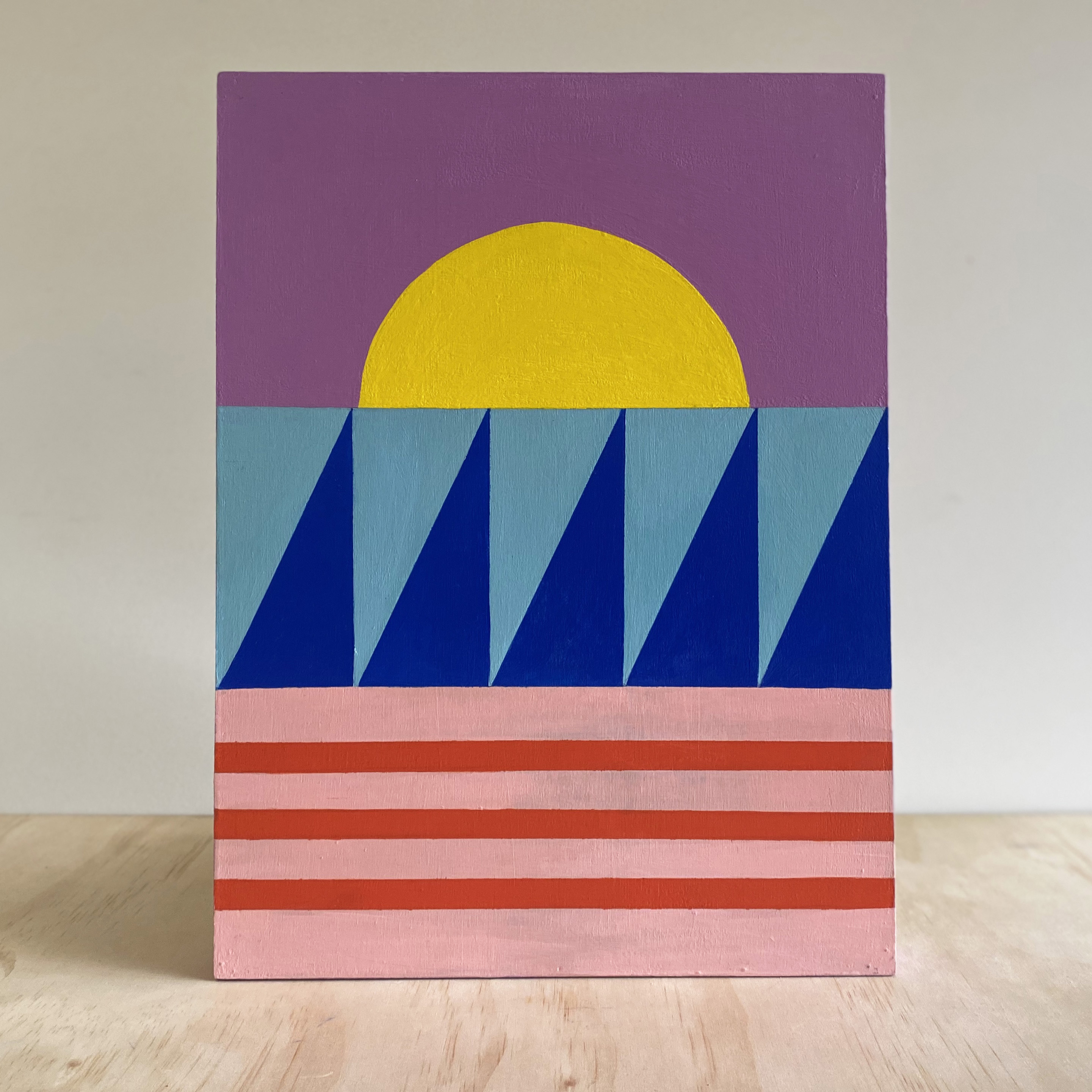 Waking Seaside, 40 x 30cm, acrylic on plywood panel