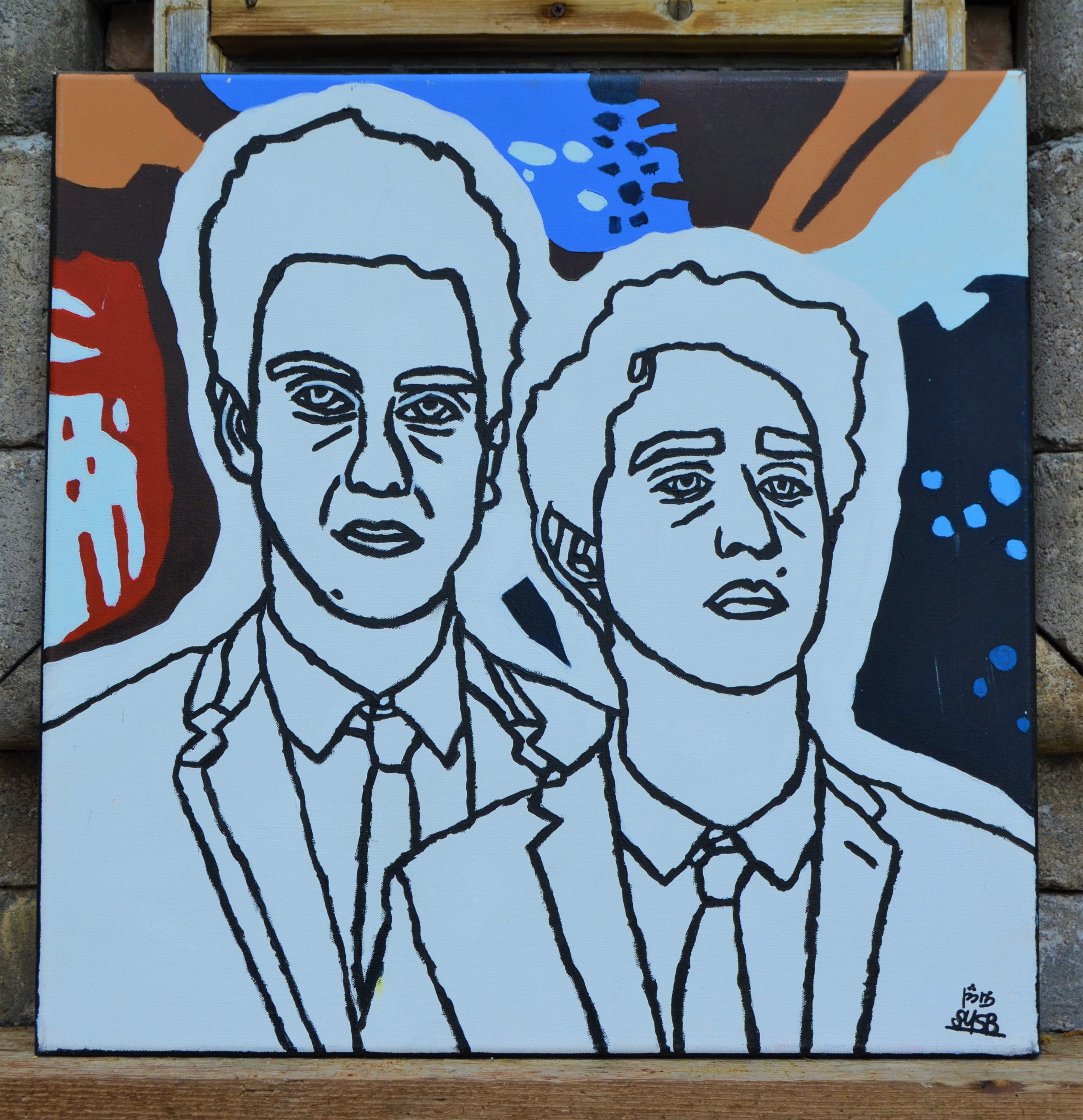 "Public Places" Acrylic Paint, Canvas