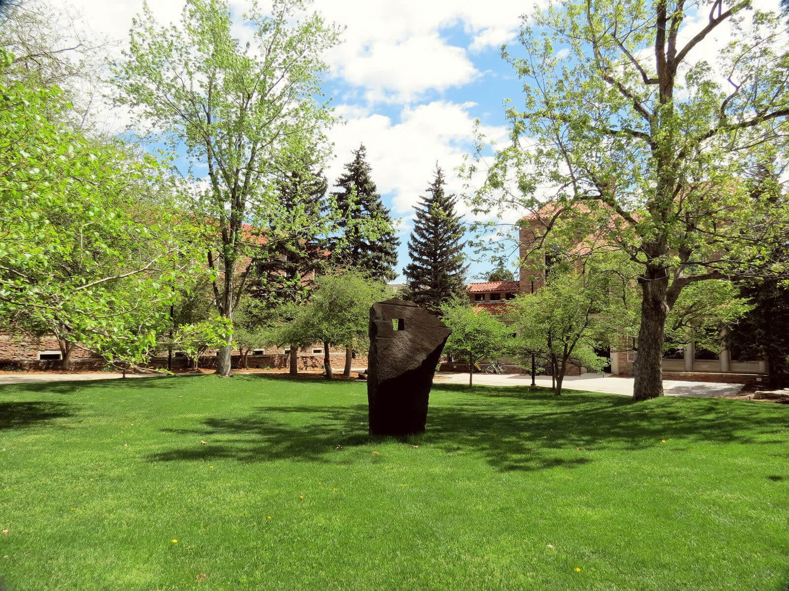 Standing Stones - Swedish Black Granite Standing Stone #2 -University of Colorado, Boulder. 2012
