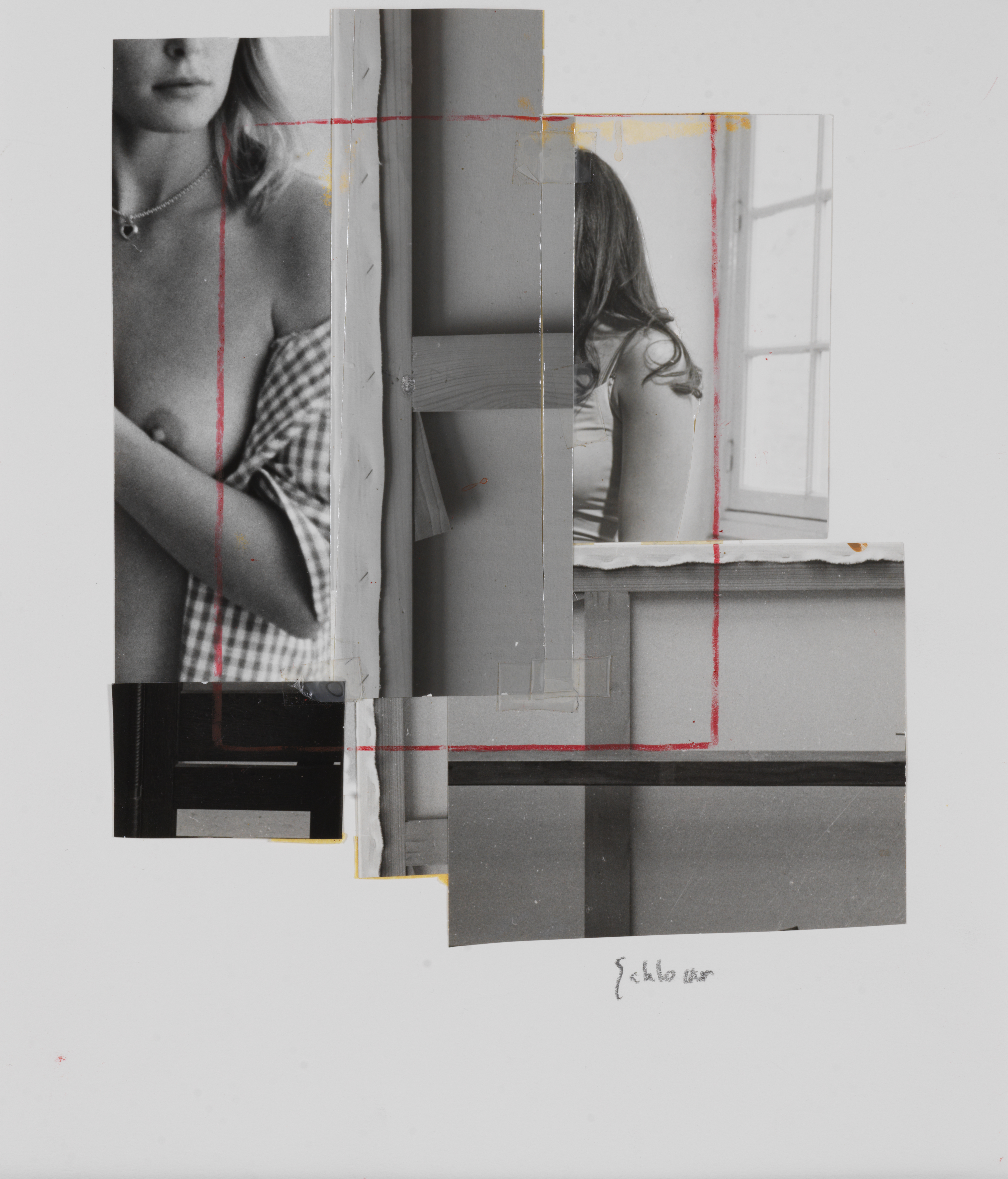 Gérard SCHLOSSERSans titreCollage de photographies, pastel sur papier-30 x 24 cm-signé en bas à droitecourtesy Love & Collect, photo Fabrice Gousset