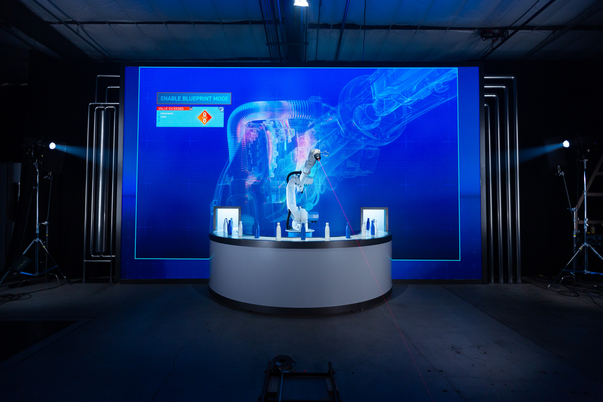 Installation shot of 'Manufacturing' scene.