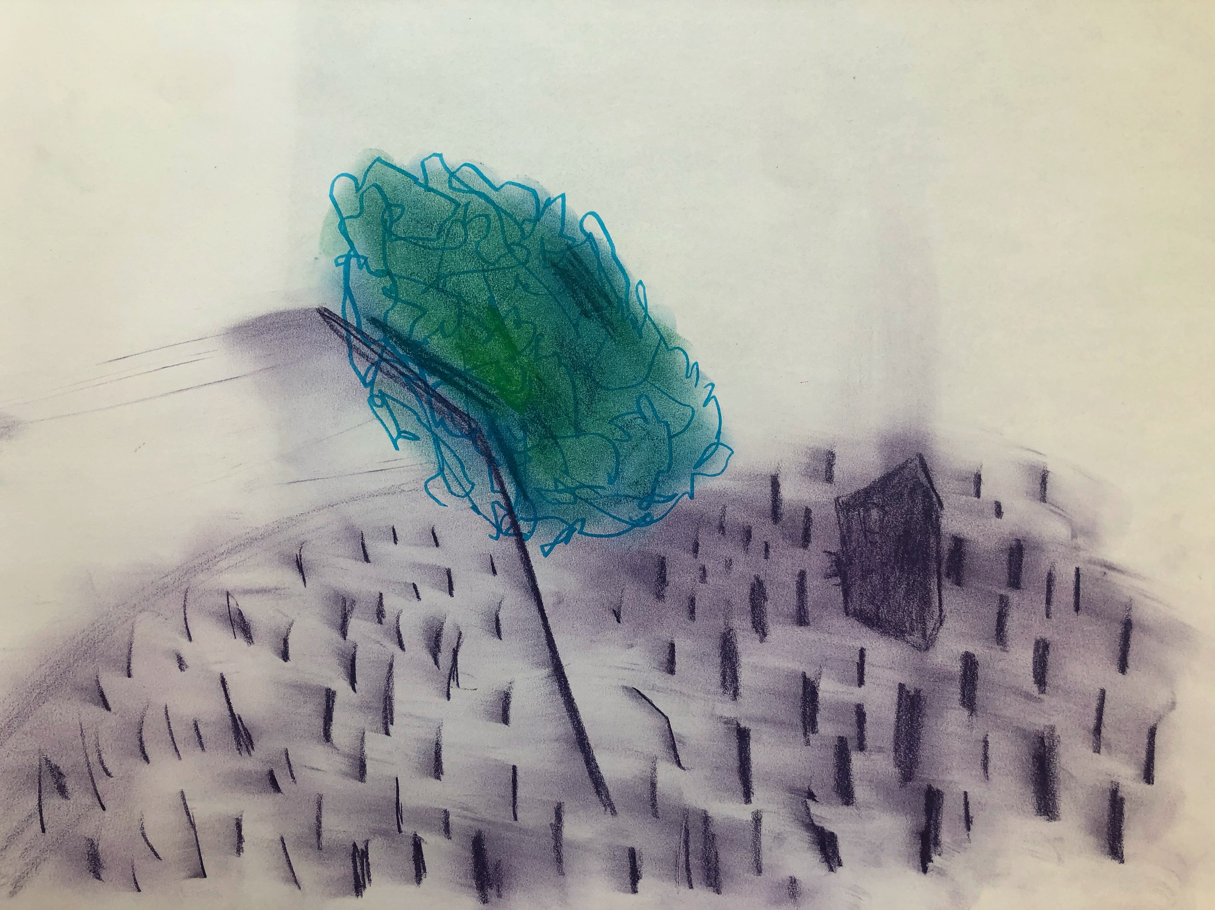 Somewhere not over the rainbow, 29x42cm, Pastel on paper, 2020