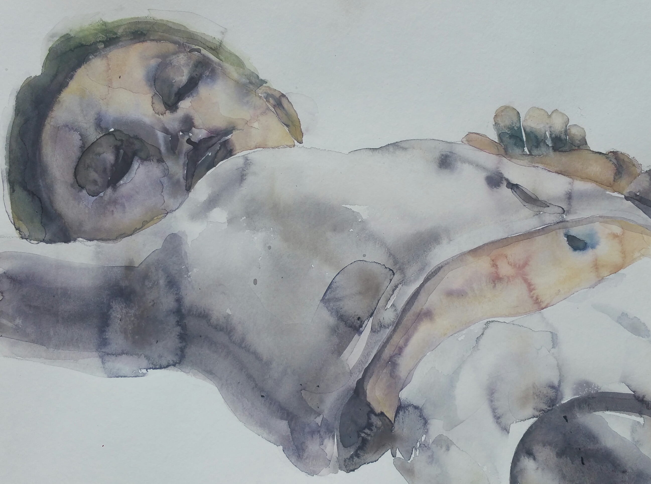 Spiral 5, aquarelle, 30x40cm, 2020