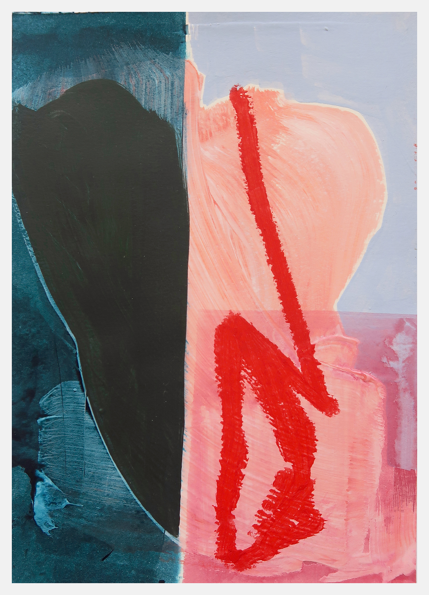 Untitled 585, 2022, Mixed media on paper, 21x14.8cm