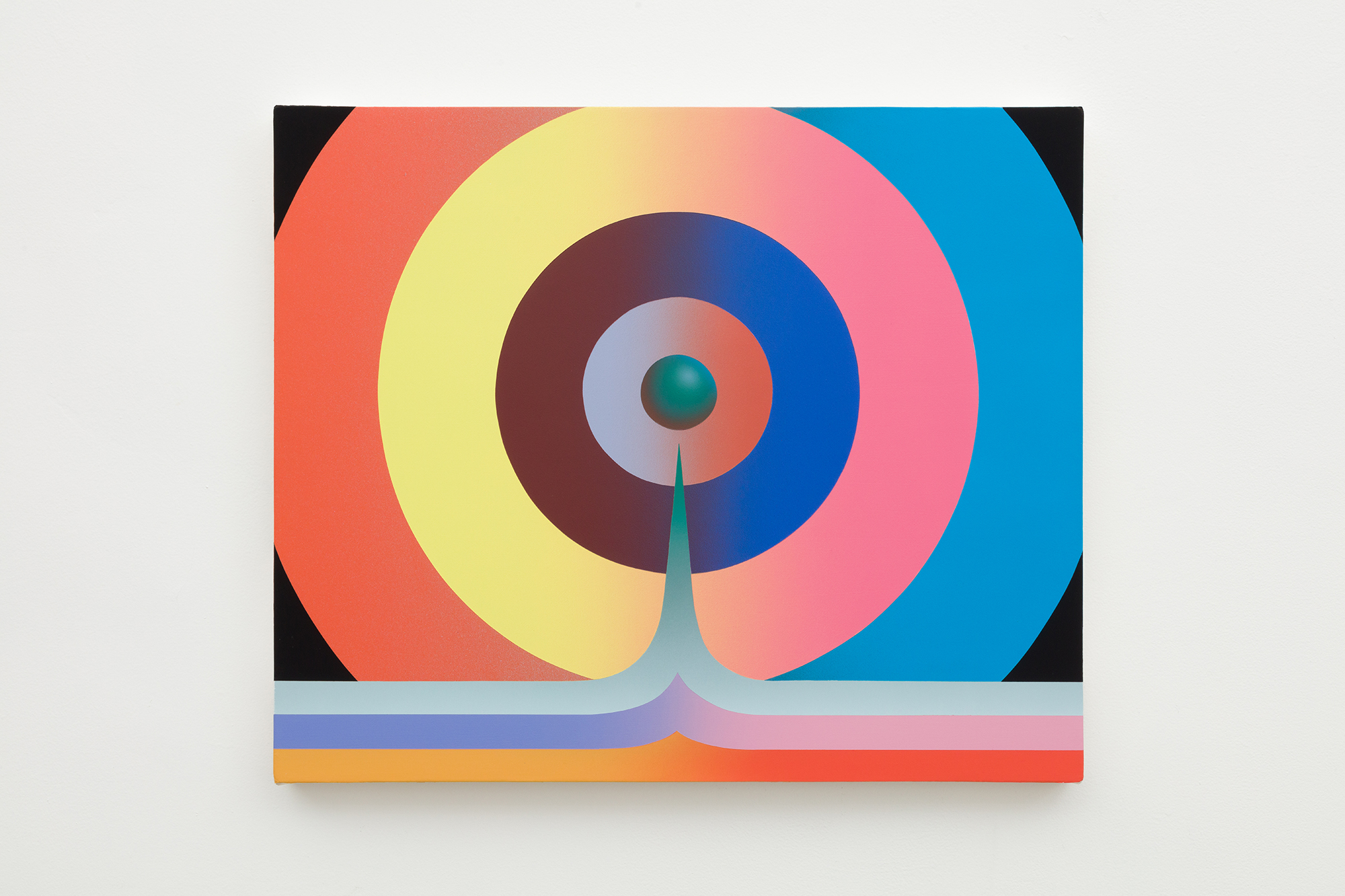 Atom (Synthesis), 2023, acrylic on canvas, 24" × 20"