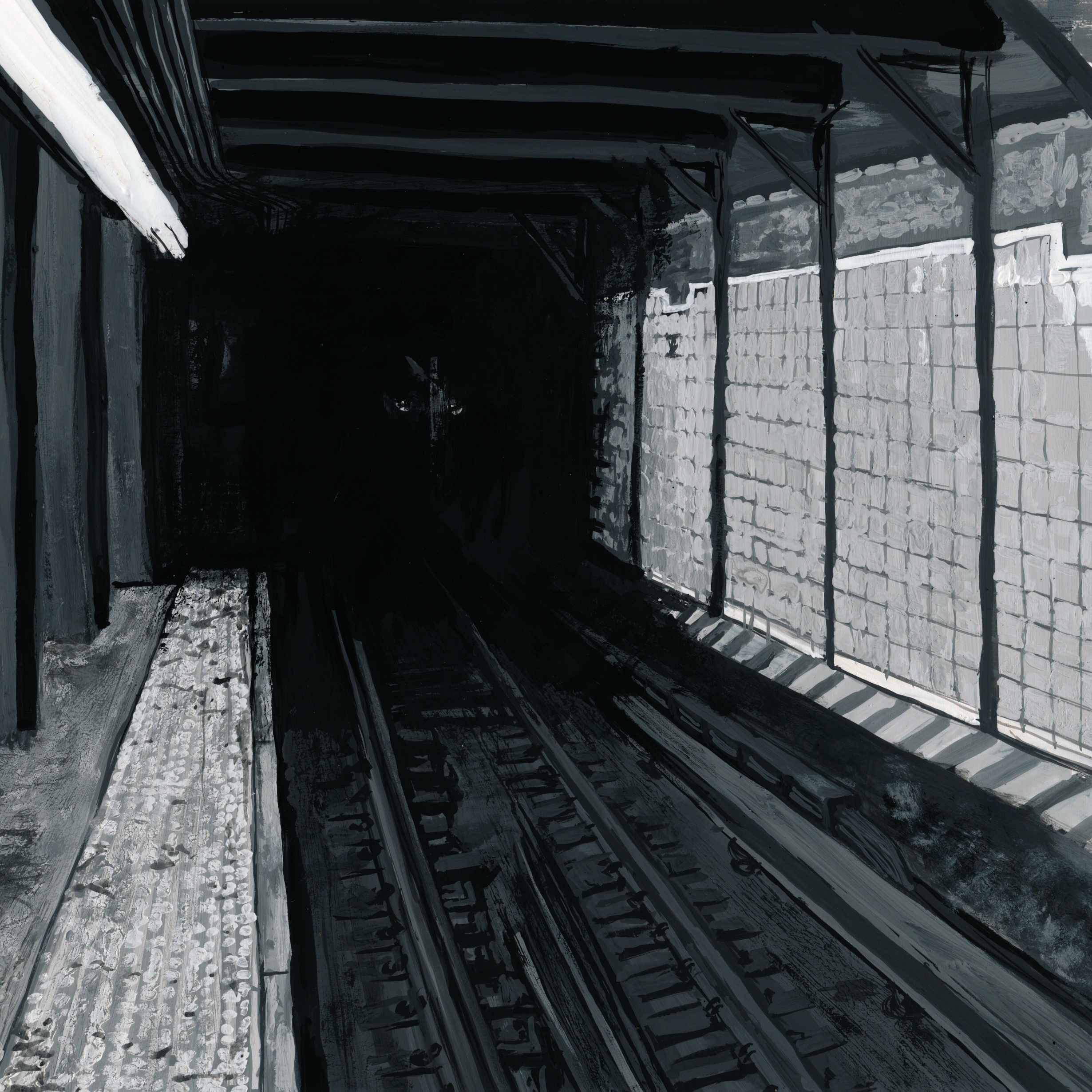 Cover art for Pyrrhon's 2016 EP, Running Out of Skin, PRC Music