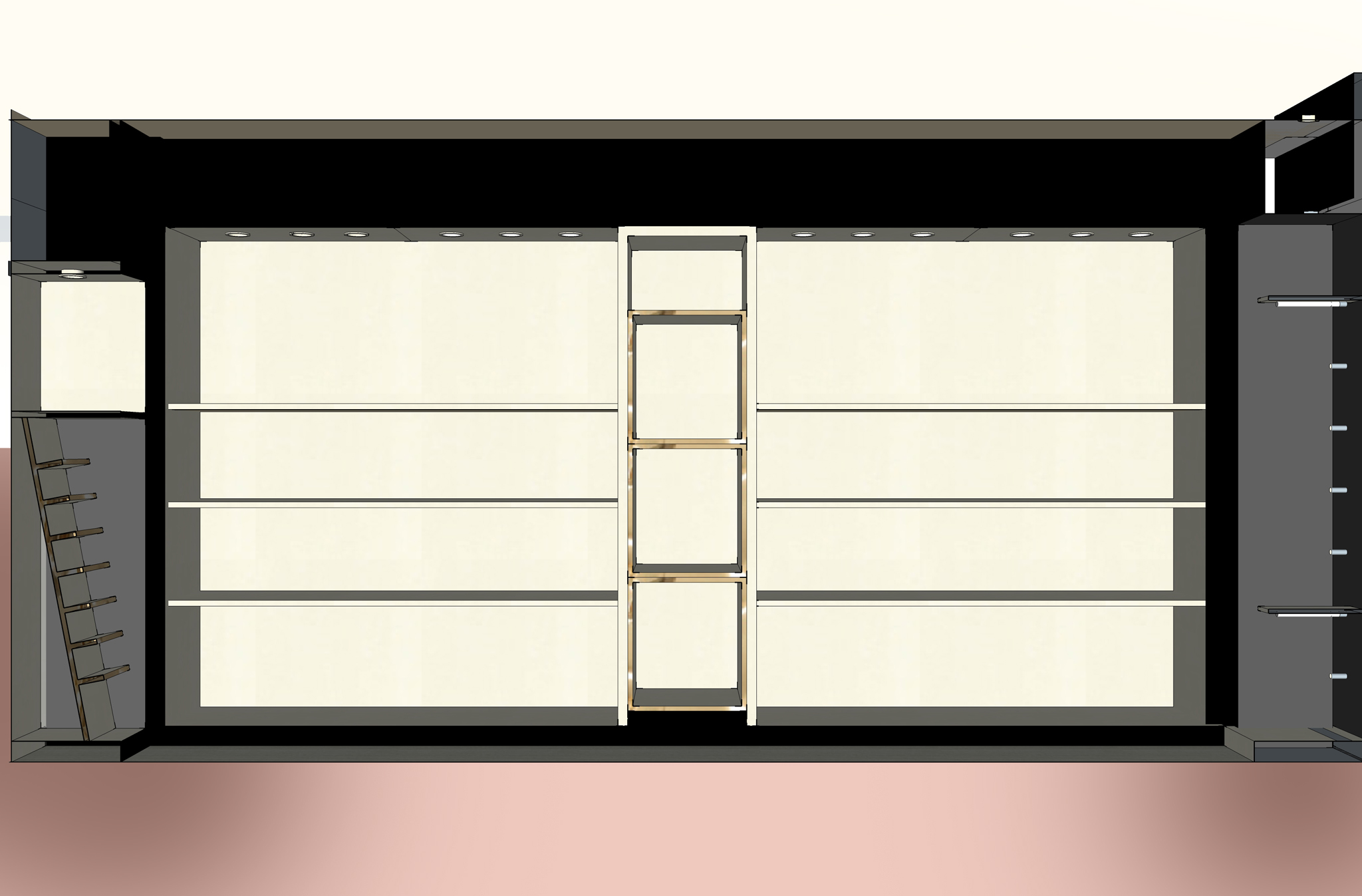 The rendering of the large merchandise unit in the design brief