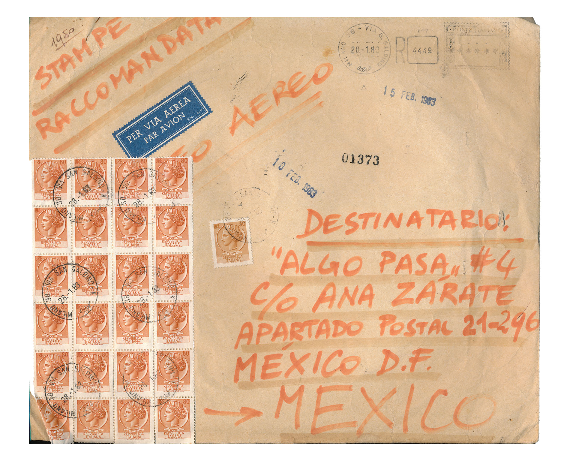 Sobre Amazon, Amazon Archive of artistics works and projects, Sobre, Italia, 1983