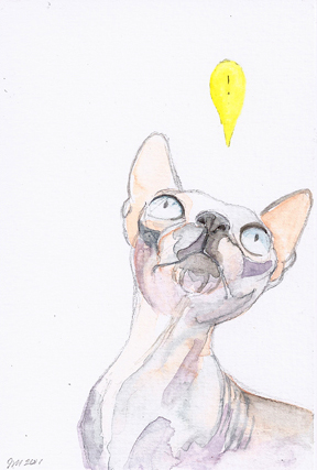 Herman. 6" x 4" watercolor. 2011.