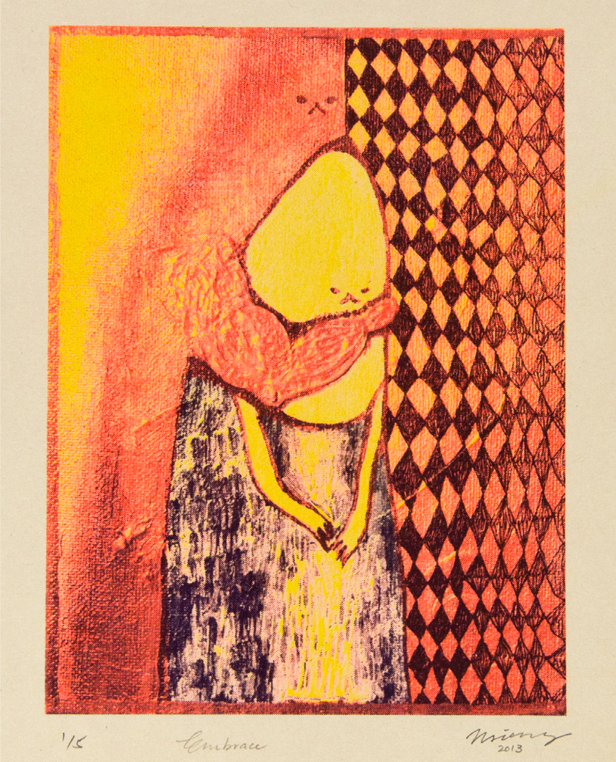 Embrace, risograph print, 2013