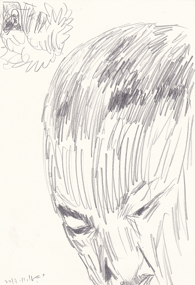 이게 아닌데, 2017, pen on paper, 21*14.8(cm)