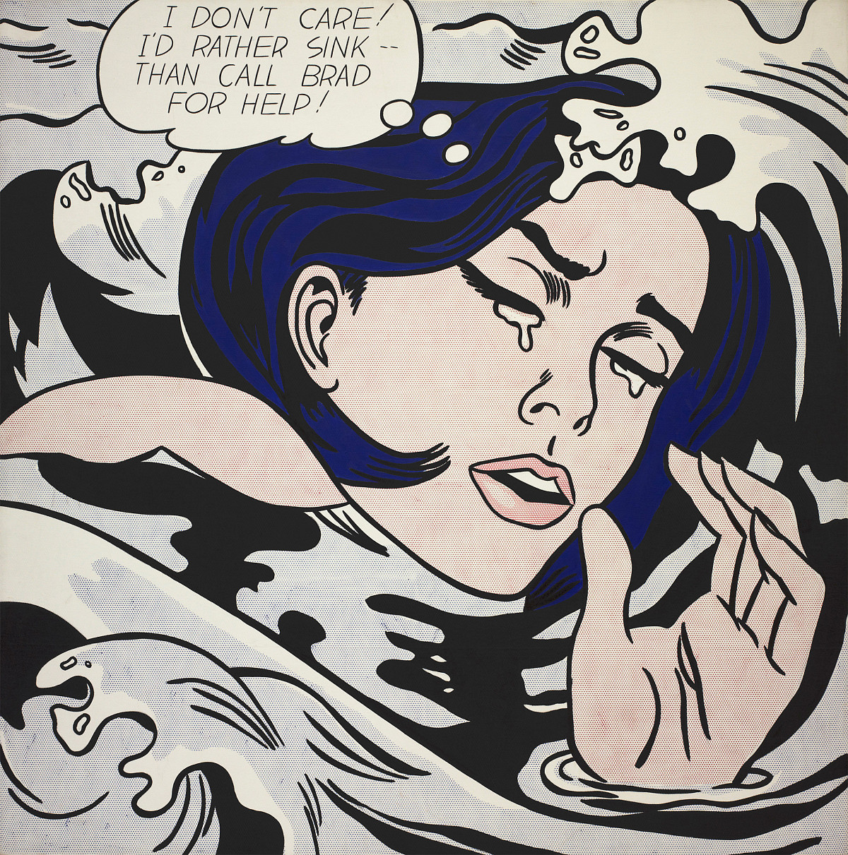 Roy Lichtenstein, Drowning Girl, 1963, olej a akryl na plátně, Fotografie: The Museum of Modern Art, New York