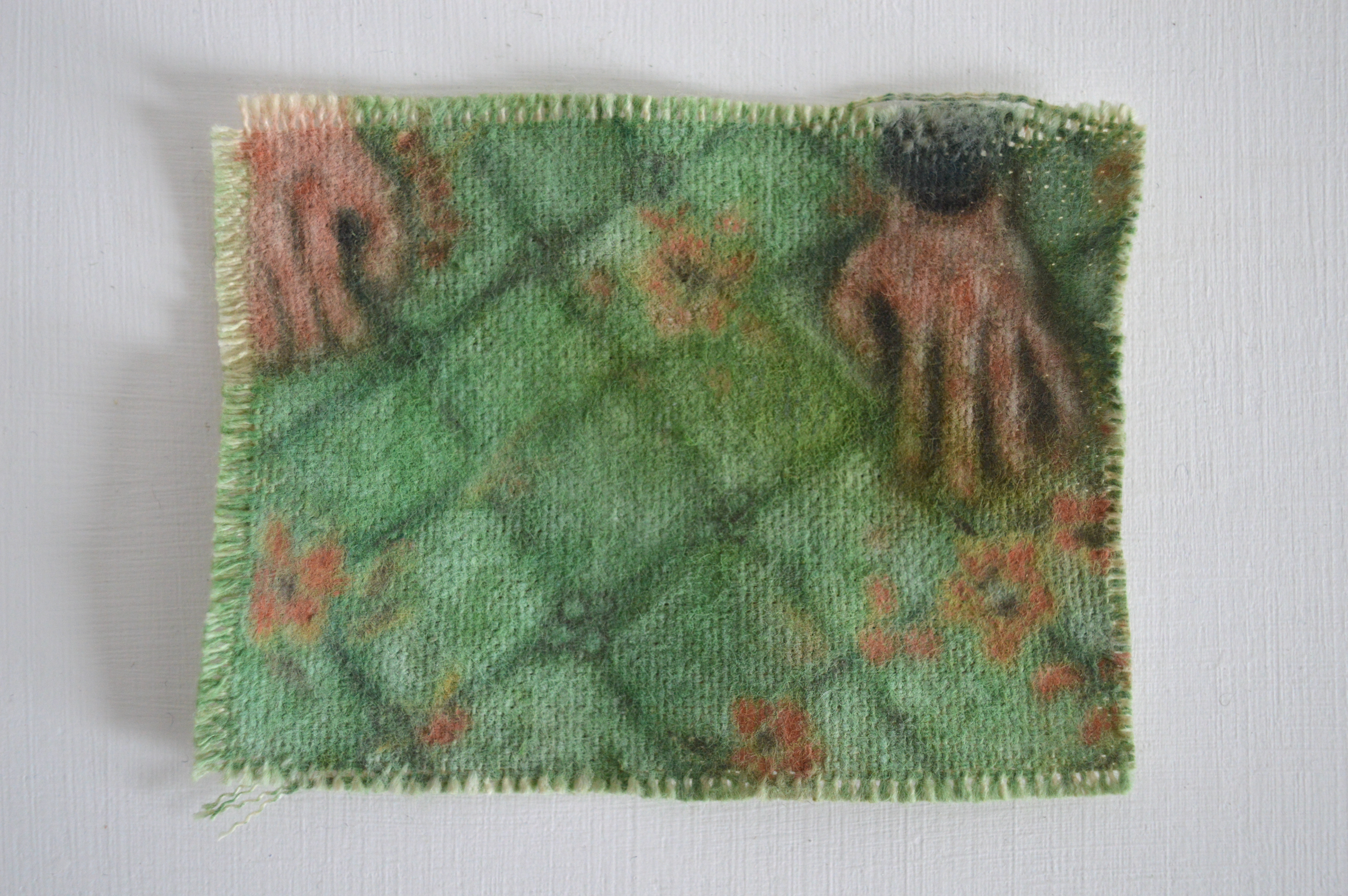 flower carpet   pastel pencil on canvas, 6.5 x 8.5 cm 