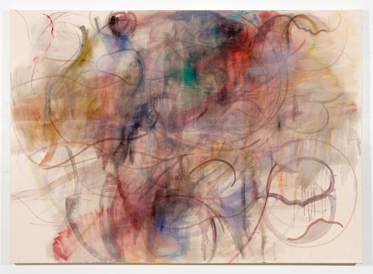 Onda, 2018, 60 x 84 in, Oil, pastel, and charcoal on canvas