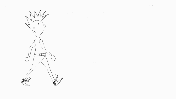 Walk cycle created by Adrian Teacher