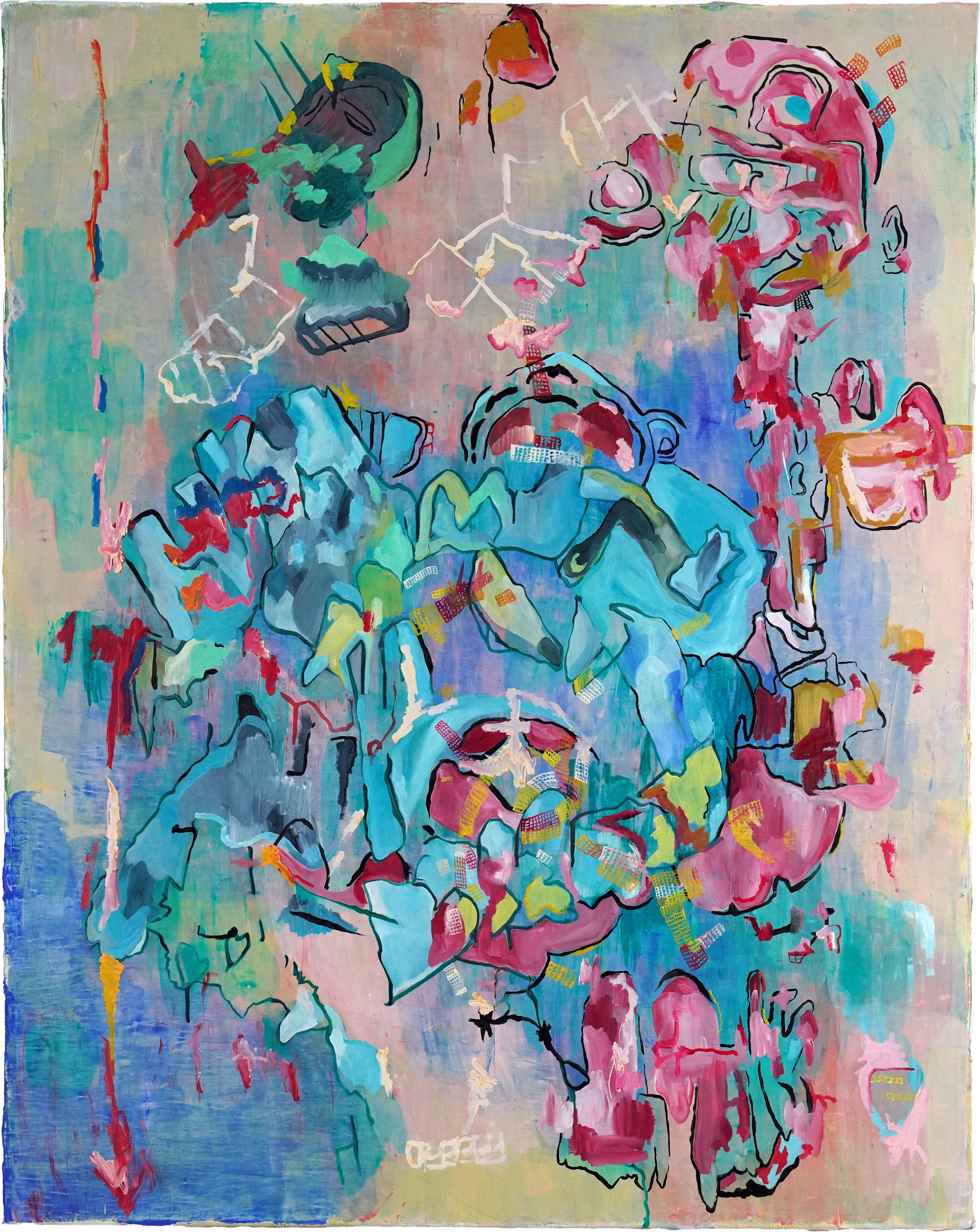 Braeburn Glen, 32 x 40 inches, oil + acrylic on linen, 2024