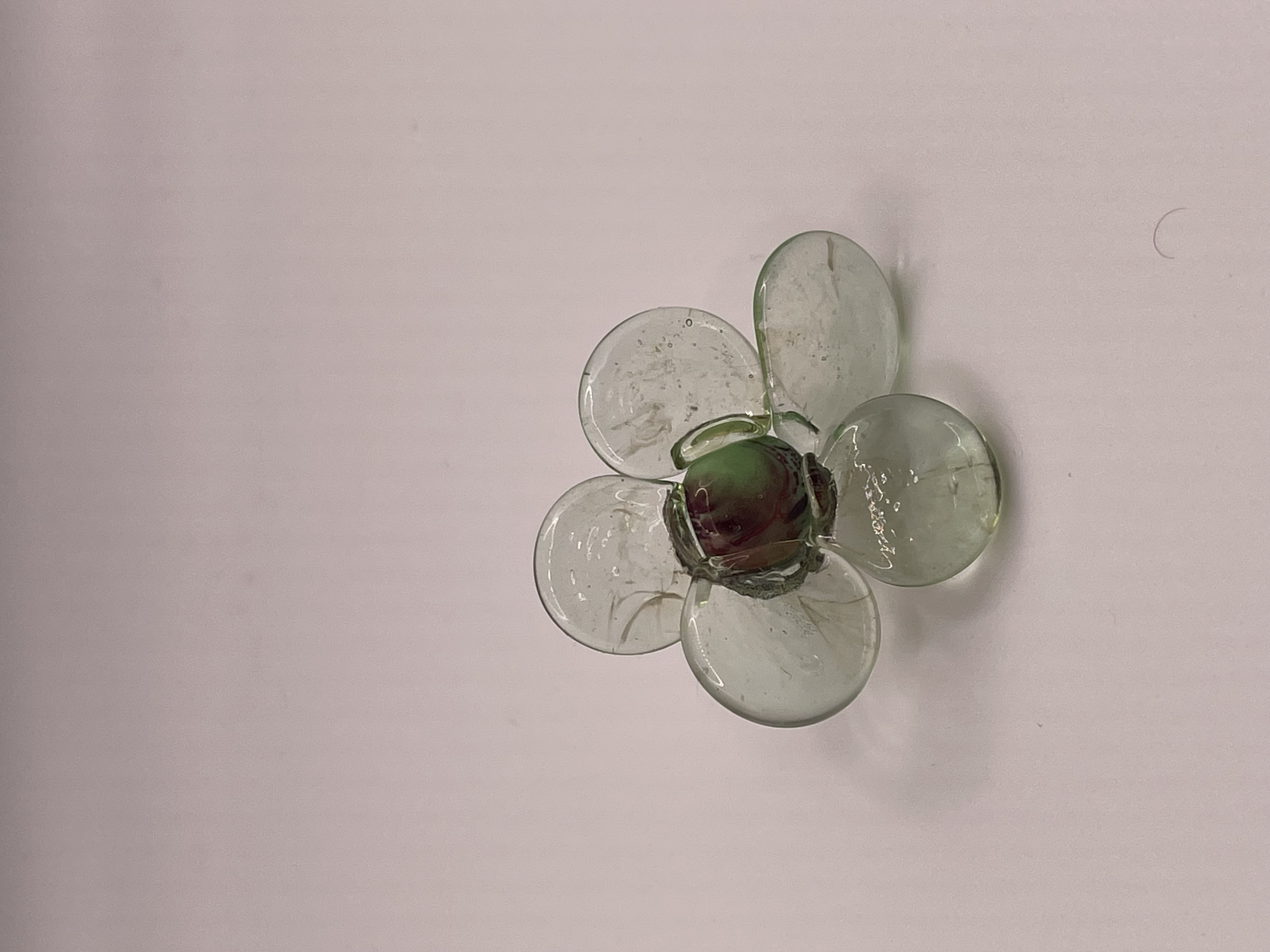 Flower Lapel Pin, Glass