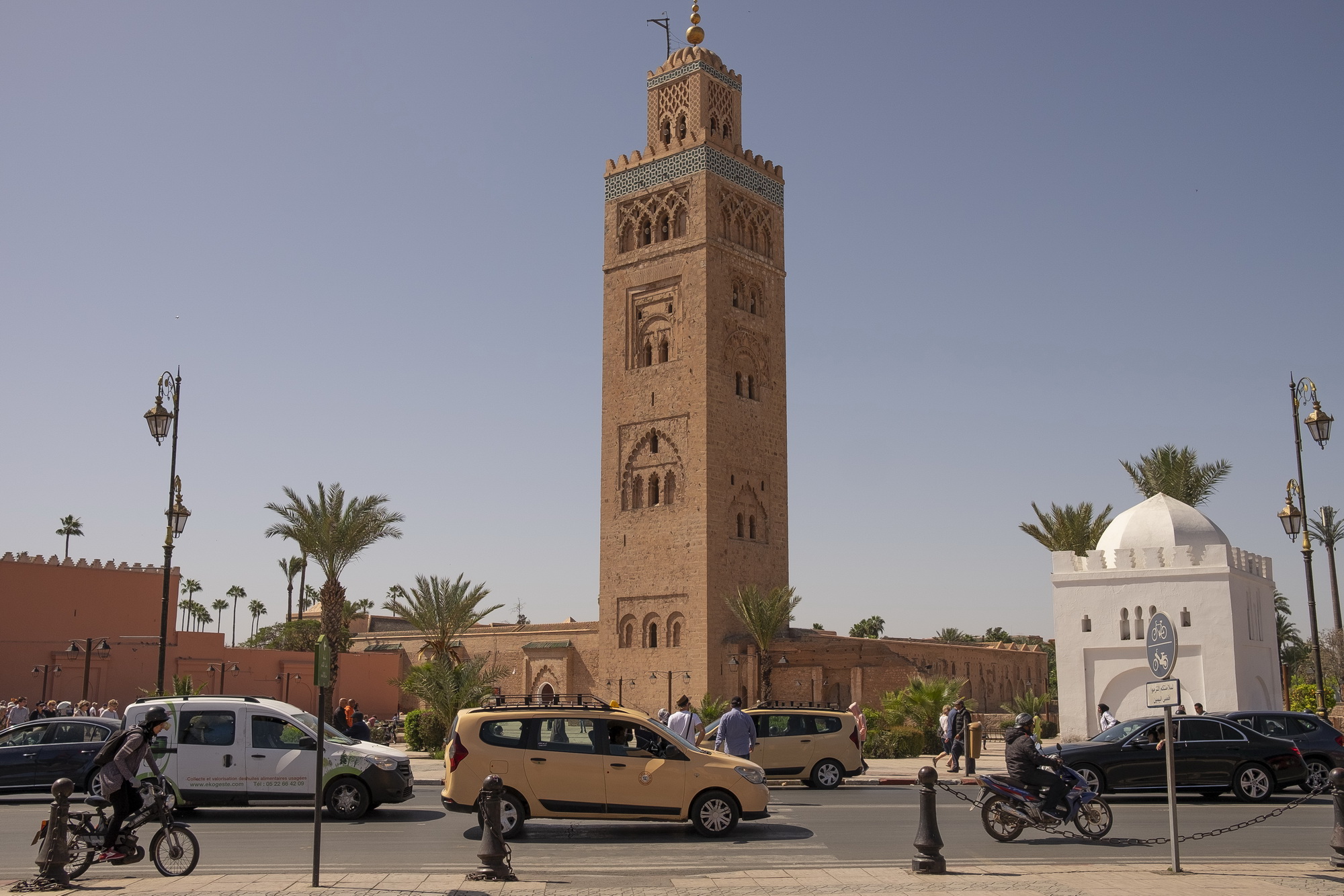 Koutubia mosque, largest one in Marrakech.